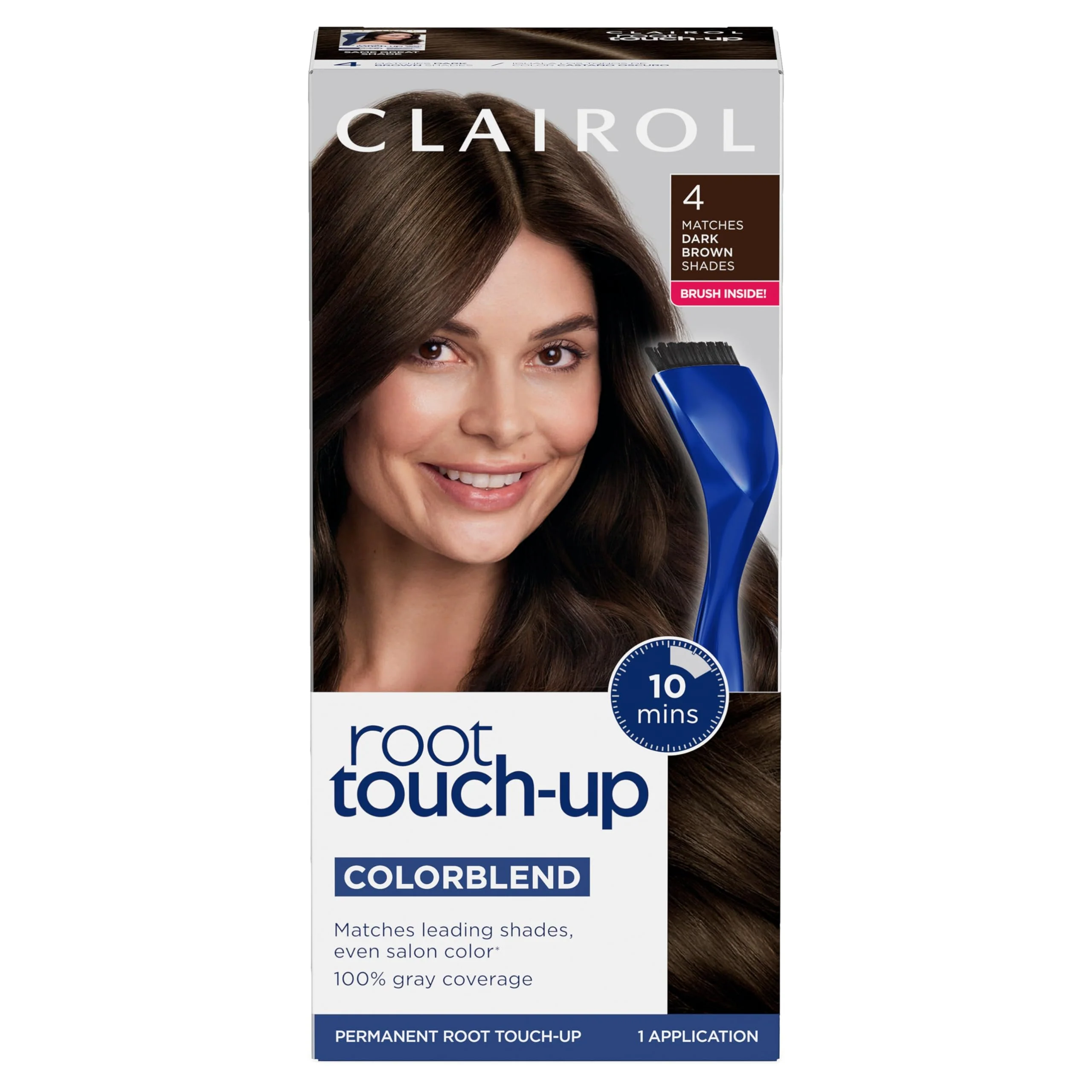 Solid Clairol Root Touch-Up by Nice'n Easy Permanent Hair Dye 4 Dark Brown Green