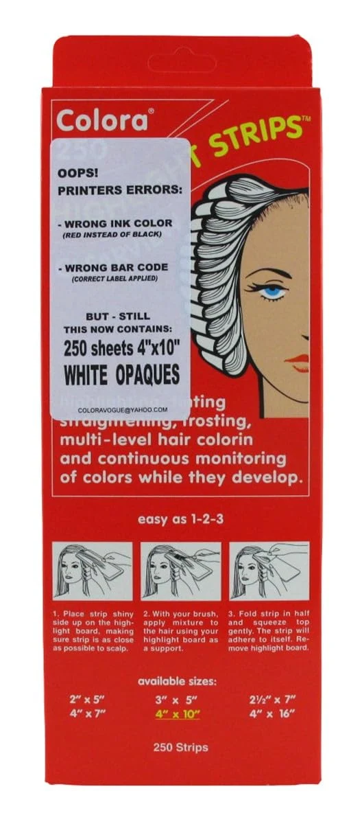Comfortable Colora 250 Highlight Strips 4x10 3 Pack Reusable
