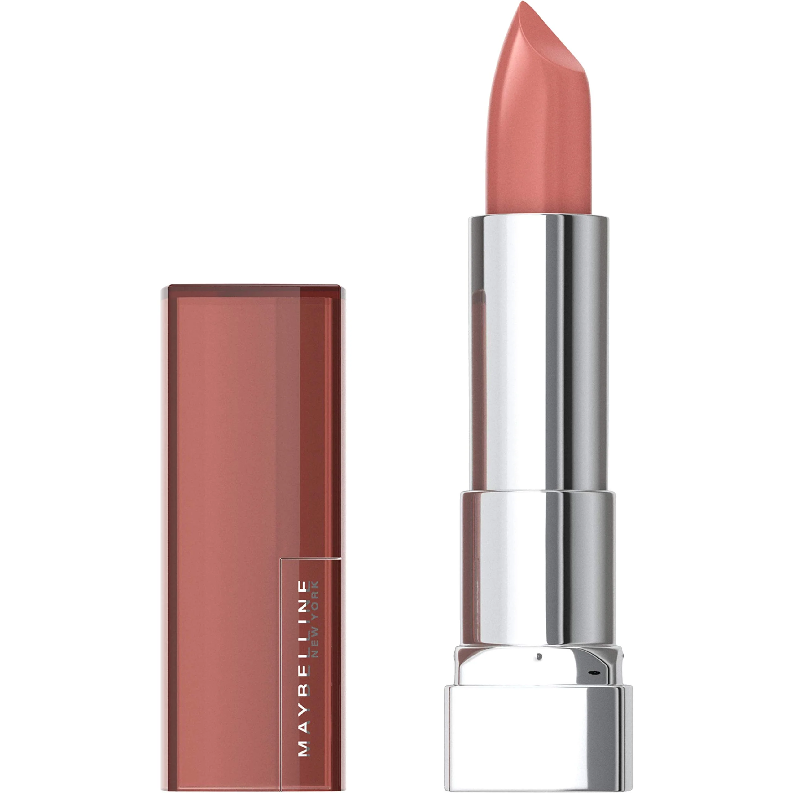 Modern Maybelline Color Sensational Lipstick Lip Makeup Cream Finish Hydrating Lipstick Nude Pink Red Plum Lip Color Bare Reveal 0.15 oz Packaging Healthy