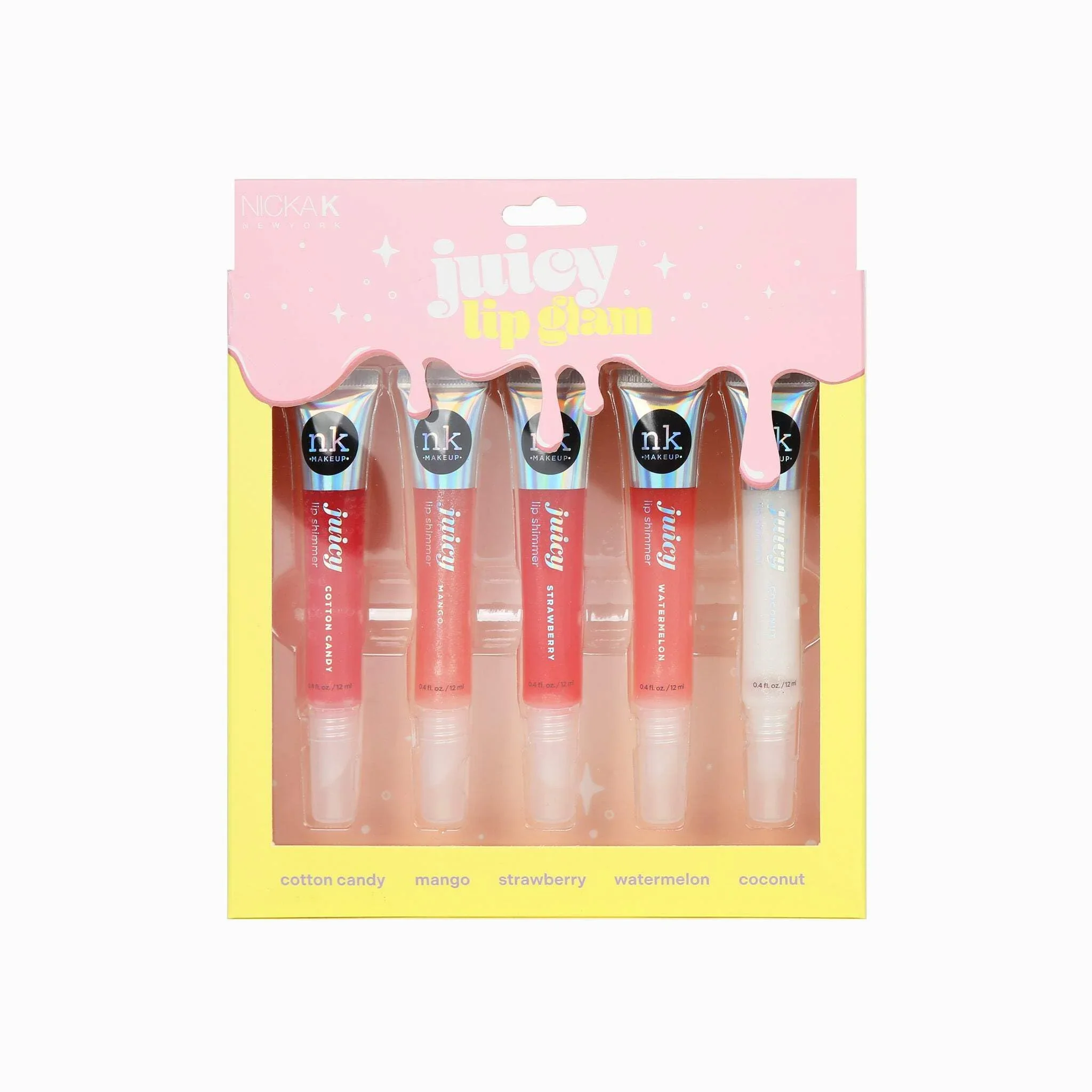 Proven NICKA K NEW YORK Juicy Lip Glam Lip Shimmer Vibrant Brilliant Sparkle Weightless Shimmery Lip Gloss Juicy Lip Glam Premium Material