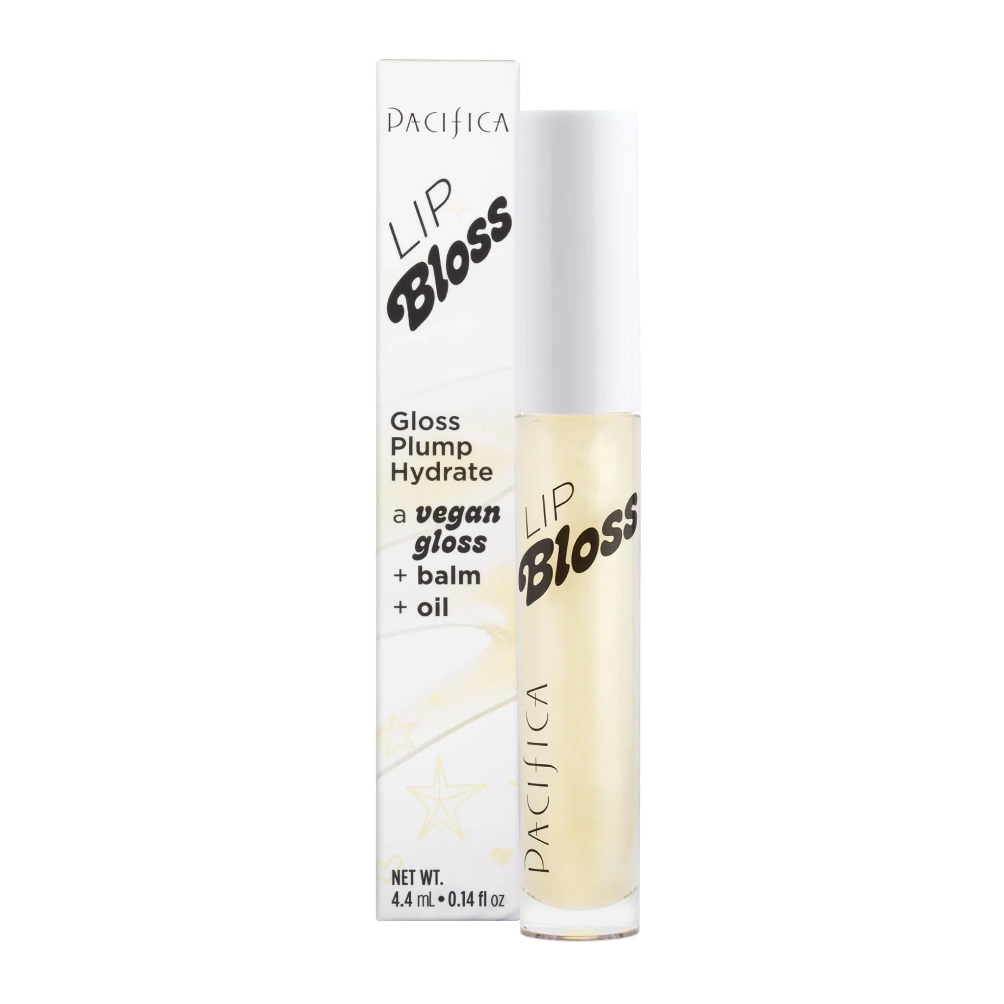 Fashionable Pacifica Plumping Lip Gloss - Vanilla Bean Creamy Neutral Tint Hydrating Lip Oil Balm Gentle Lip Plumper with Shea Jojoba No-Sting High Shine Effective