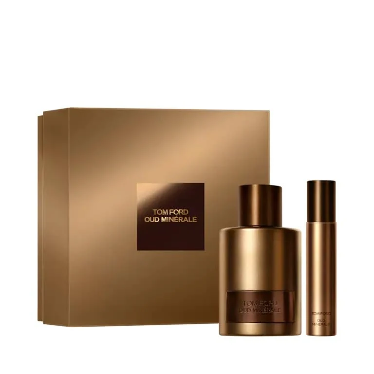 Clean Tom Ford Oud Minerale Eau De Parfum set 3.4 fl oz 100ml with Travel Spray 0.34 fl oz 10ml Breathable