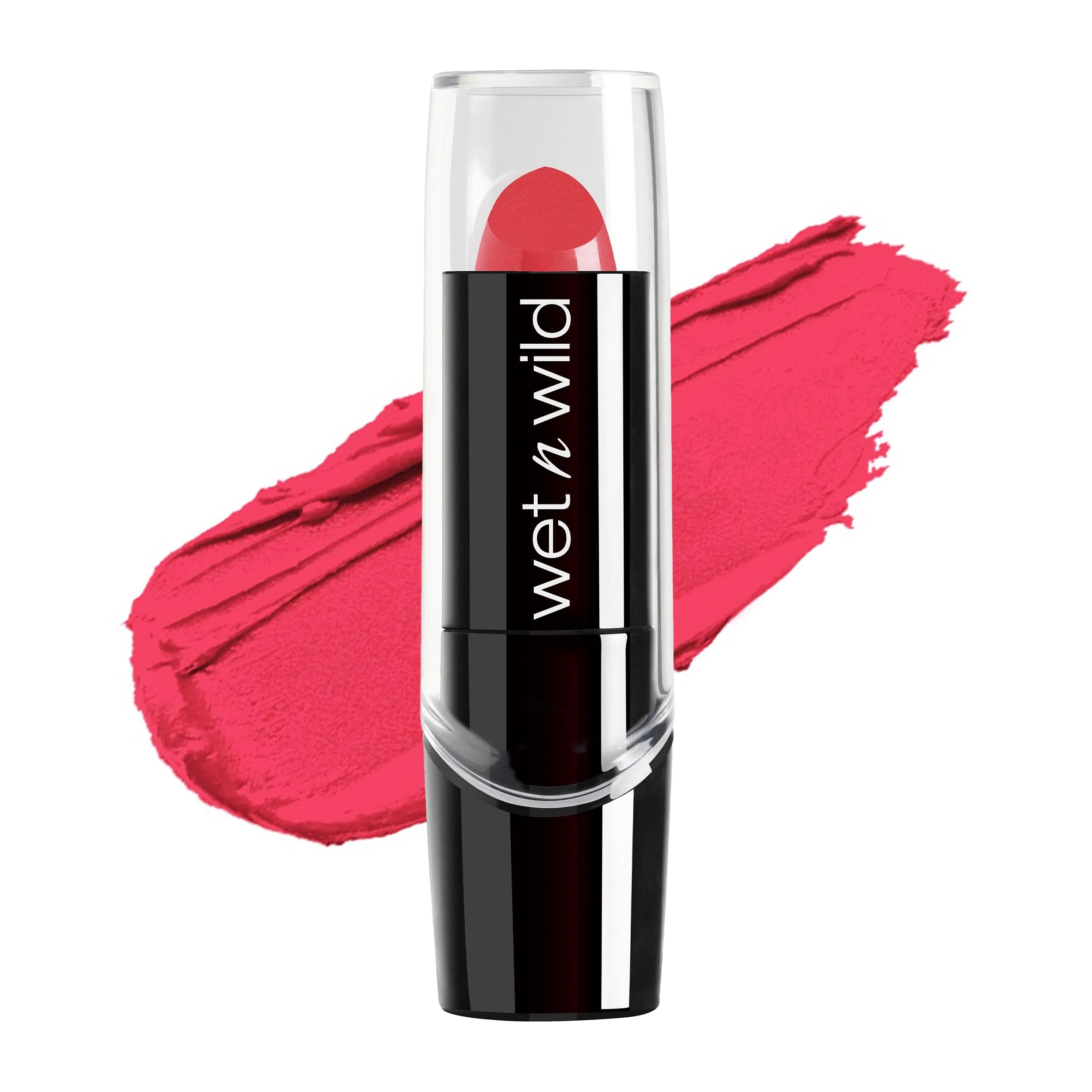 Pure wet n wild Silk Finish Lipstick Hydrating Rich Buildable Lip Color Formulated with Vitamins A E Macadamia for Hydration Cruelty- Luxury