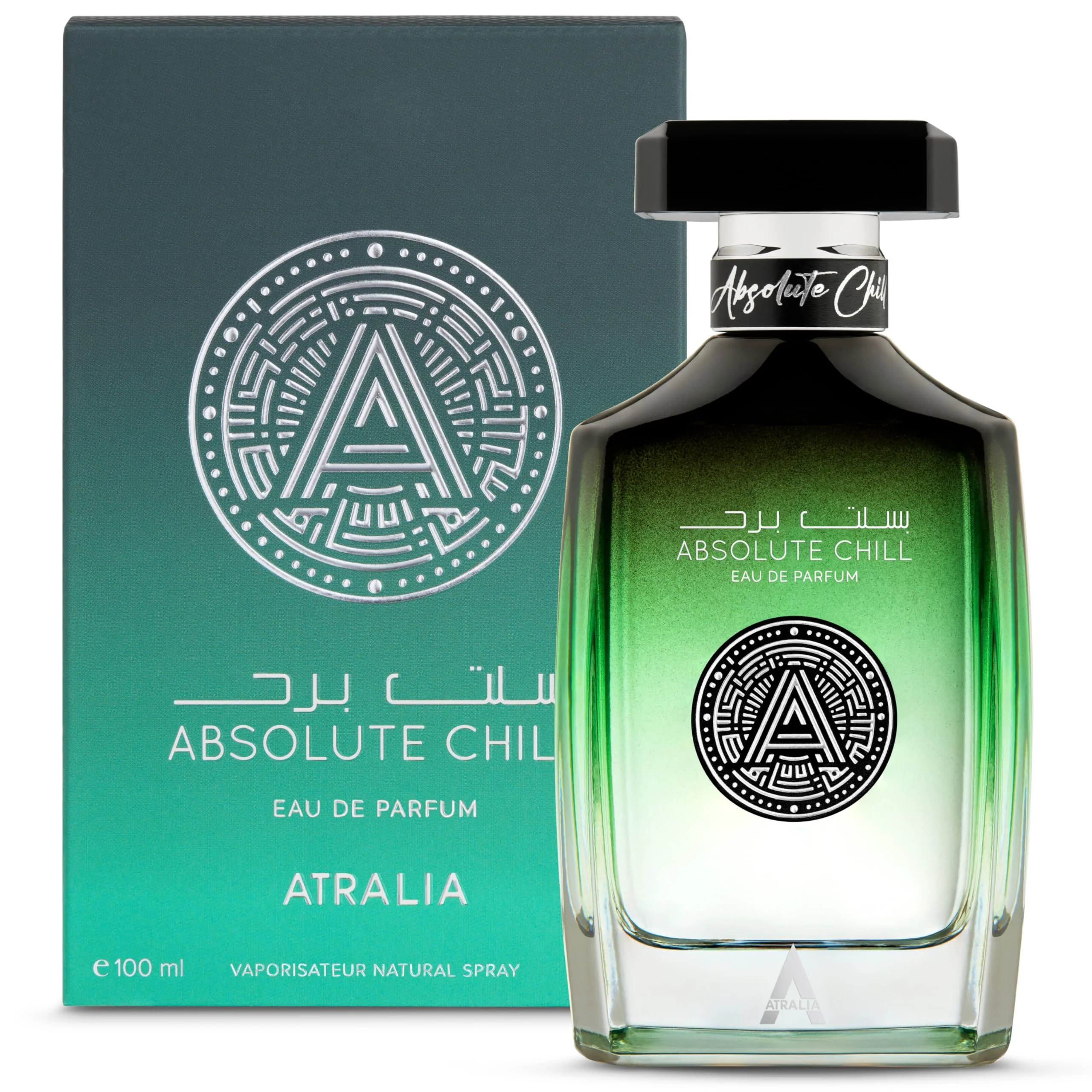 Convenient Atralia Absolute Chill 100ml EDP - Citrus Mint Perfume for Men Women Green Lemon Mint Orange Blackcurrant Summer Fresh Long-Lasting Fragrance Soft