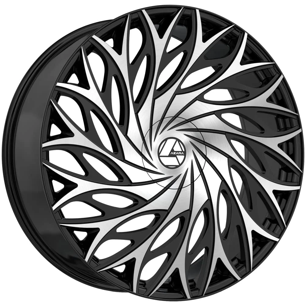Breathable Azara AZA-525 20x8.5 5x108 5x114.3 35 Cb 74.1 Gloss Black Machined Crafted