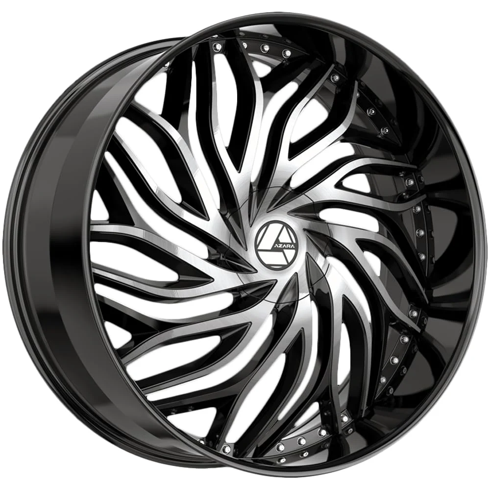Crafted Azara AZA-537 20x8.5 5x114.3 5x120 35 Cb 74.1 Gloss Black Machined Soft