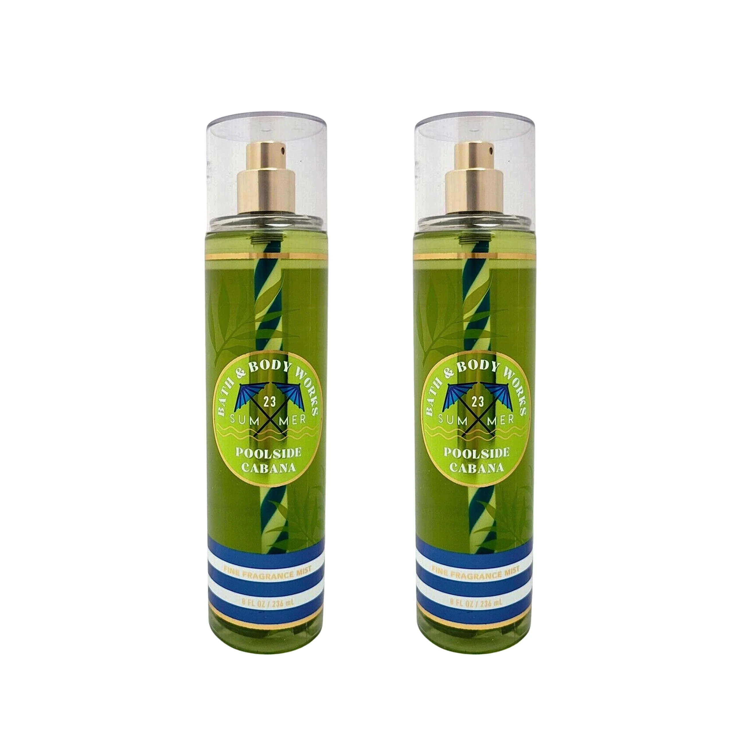 Responsible Bath Body Works Fragrance Mist 2-Pack 8oz Each Poolside Cabana Environmentally Friendly