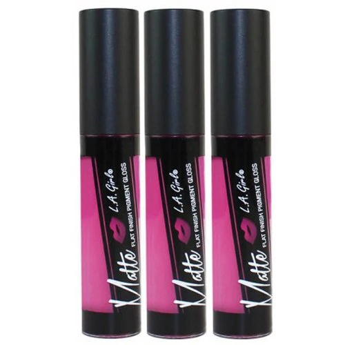 Functional L.A. Girl Matte Pigment Lip Gloss 837 Playful 3 Pack Environmentally Friendly