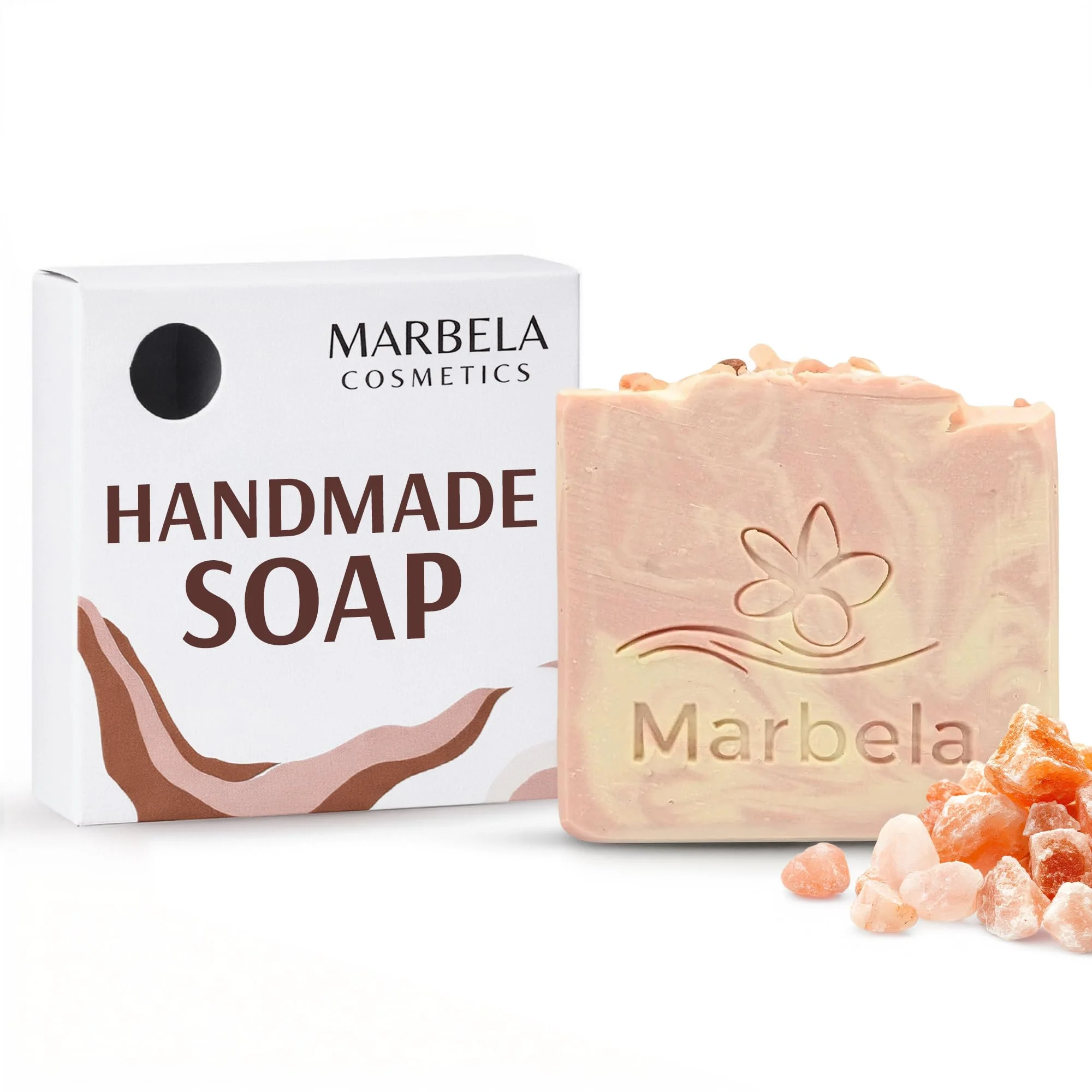 Lightweight Marbela Cosmetics Handmade Soap Bar - Made in USA Vegan Friendly Palm Oil Natural Bar Soap - Face Body Soap for Daily Skin Care Efficient
