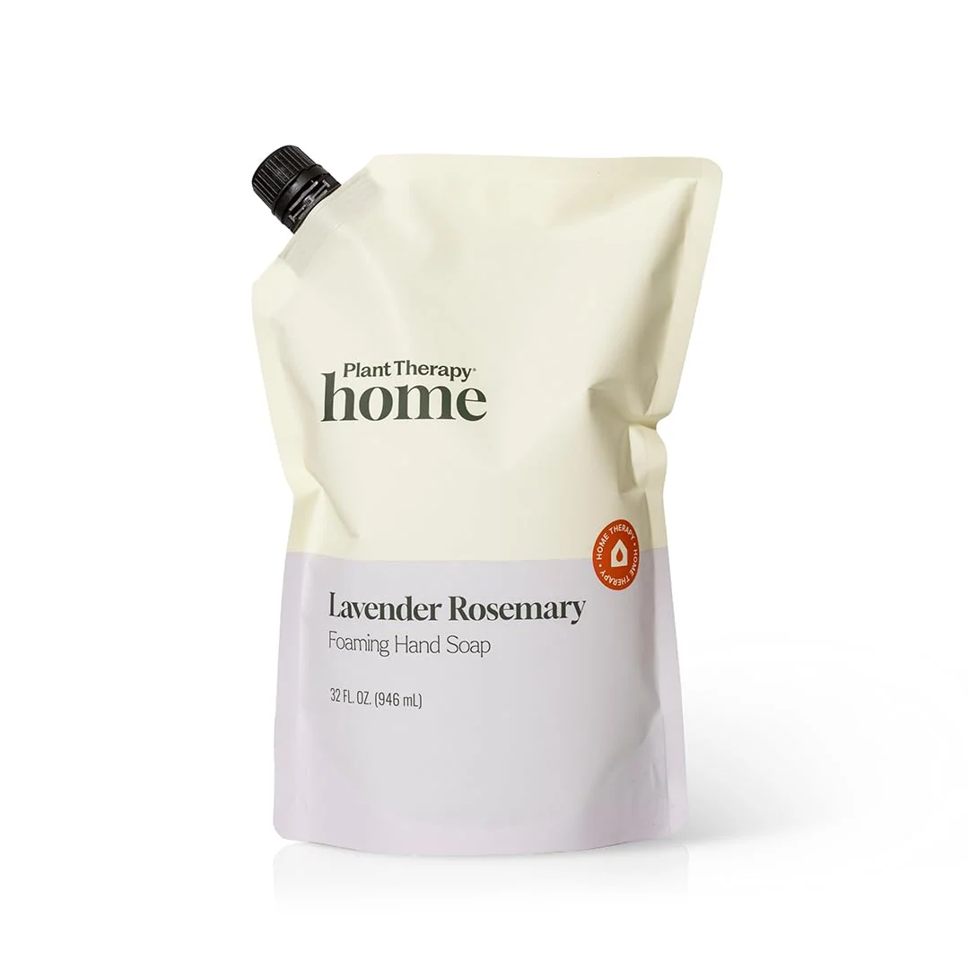 Expertly Made Plant Therapy Home Lavender Rosemary Foaming Hand Soap Refill 32 oz Refreshing Natural Herbal Scent Gentle Plant-Based Ingredients Enough Exceptional