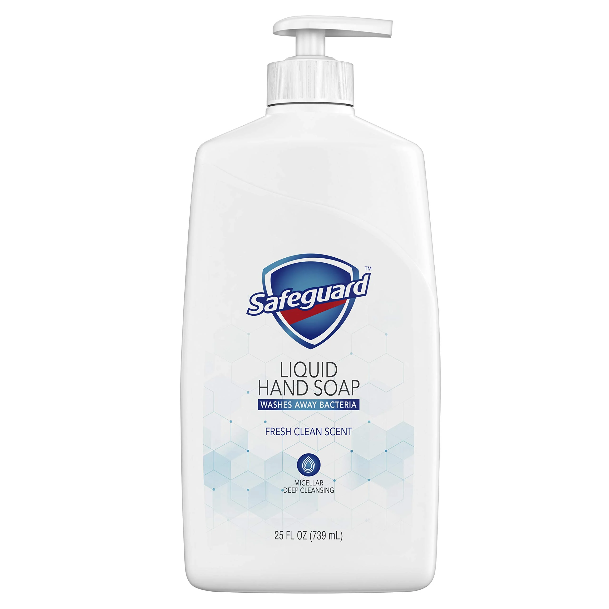 Innovative Safeguard Liquid Hand Soap Micellar Deep Cleansing Fresh Clean Scent Washes Away Bacteria - 25 Ounce Bottle Pack of 1 Pure