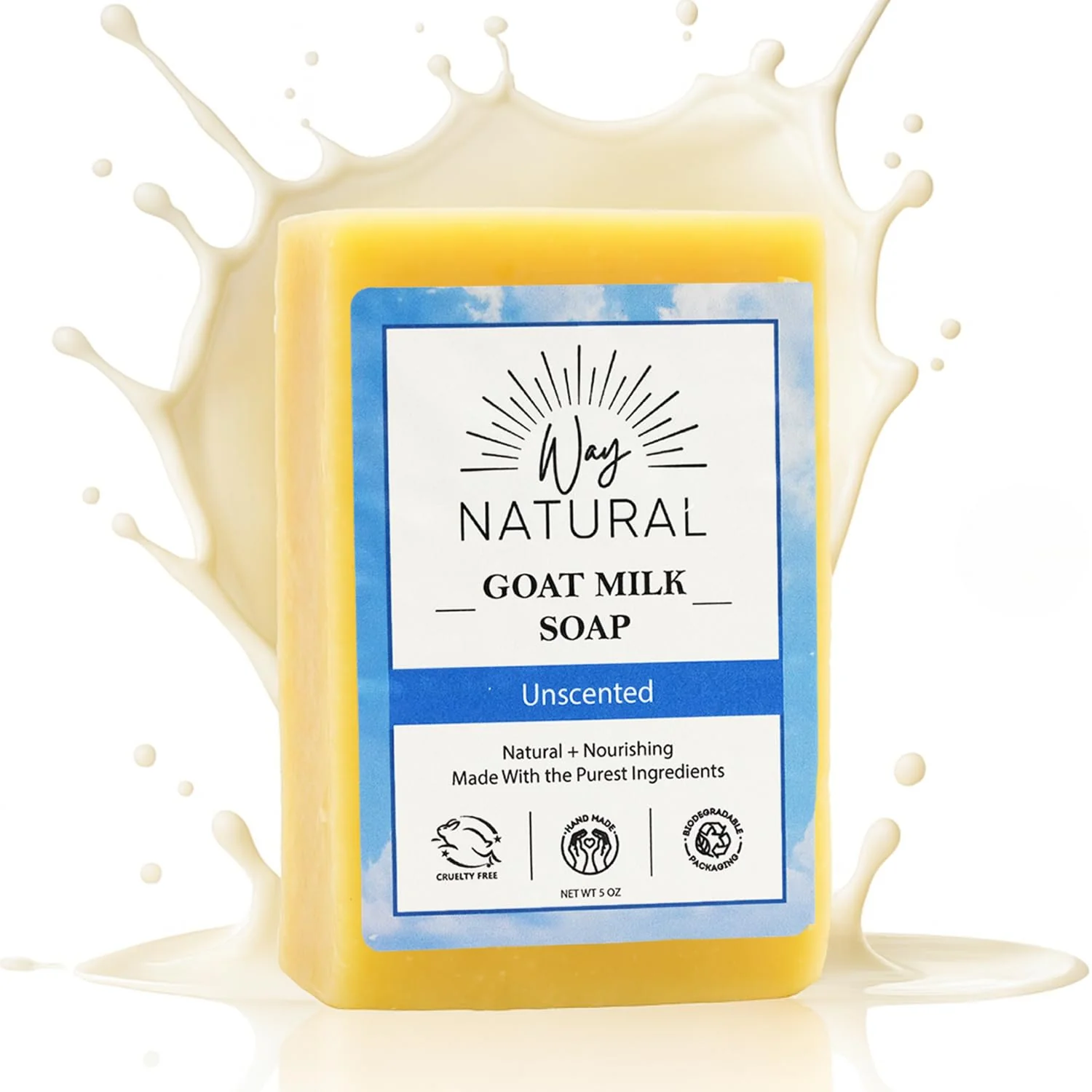 Authentic Way Natural Goat Milk Soap Bar Fragrance- 1 Large 5oz Fashionable