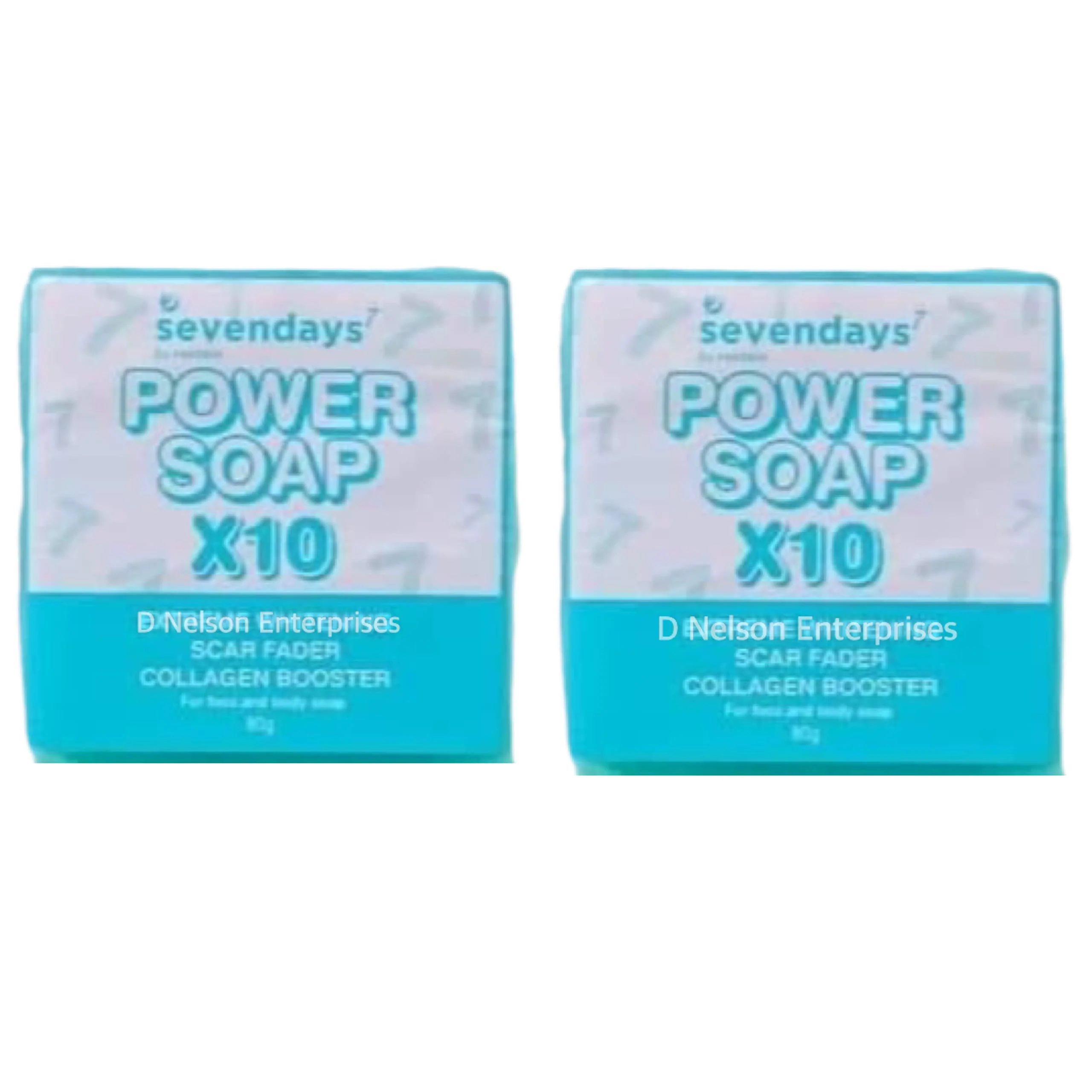 High-End 2 Bars SevenDays by Her Skin POWER SOAP for Face Body 80g Consistent
