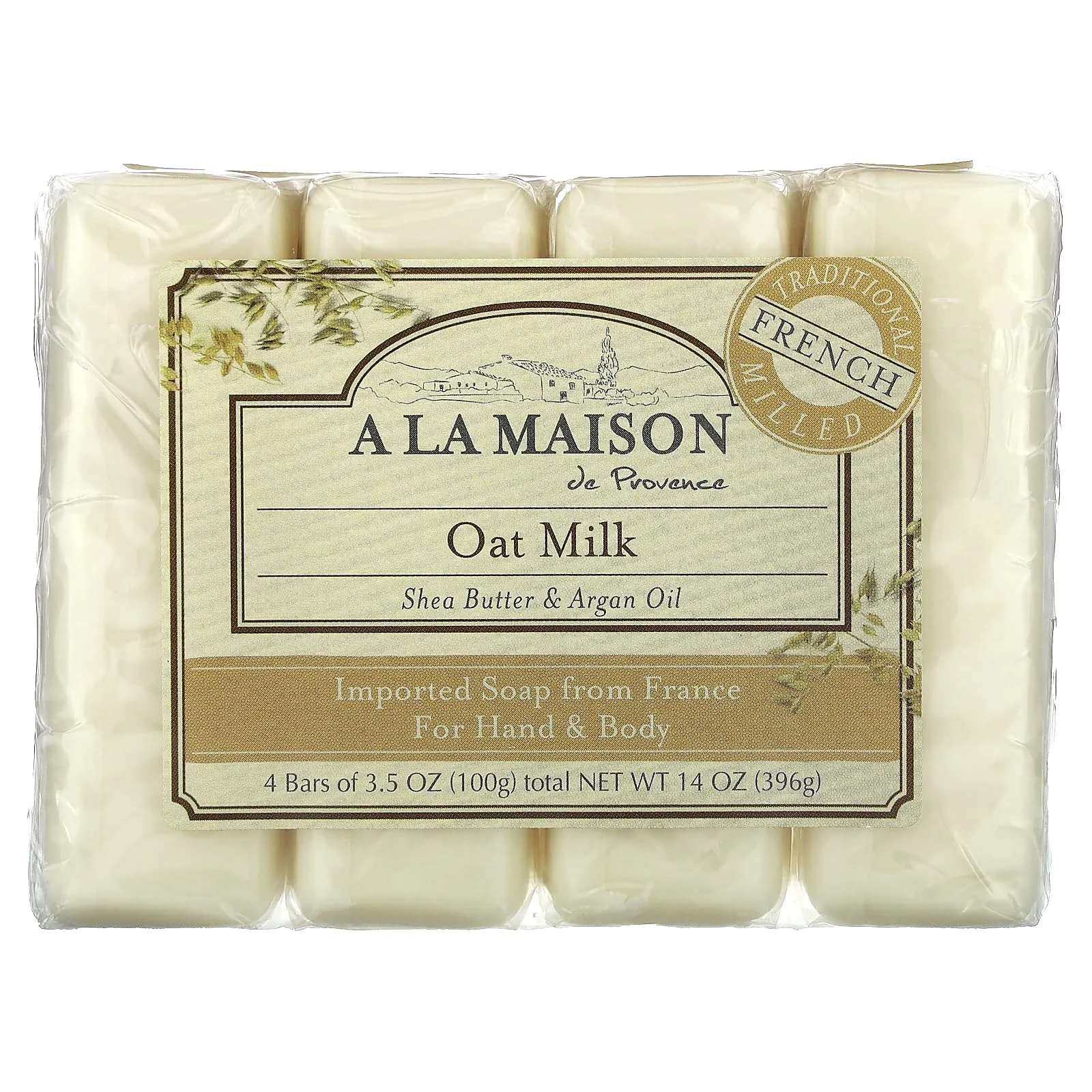 High-Grade A La Maison Bar Soap Oat Milk Value 4 Pack Safe