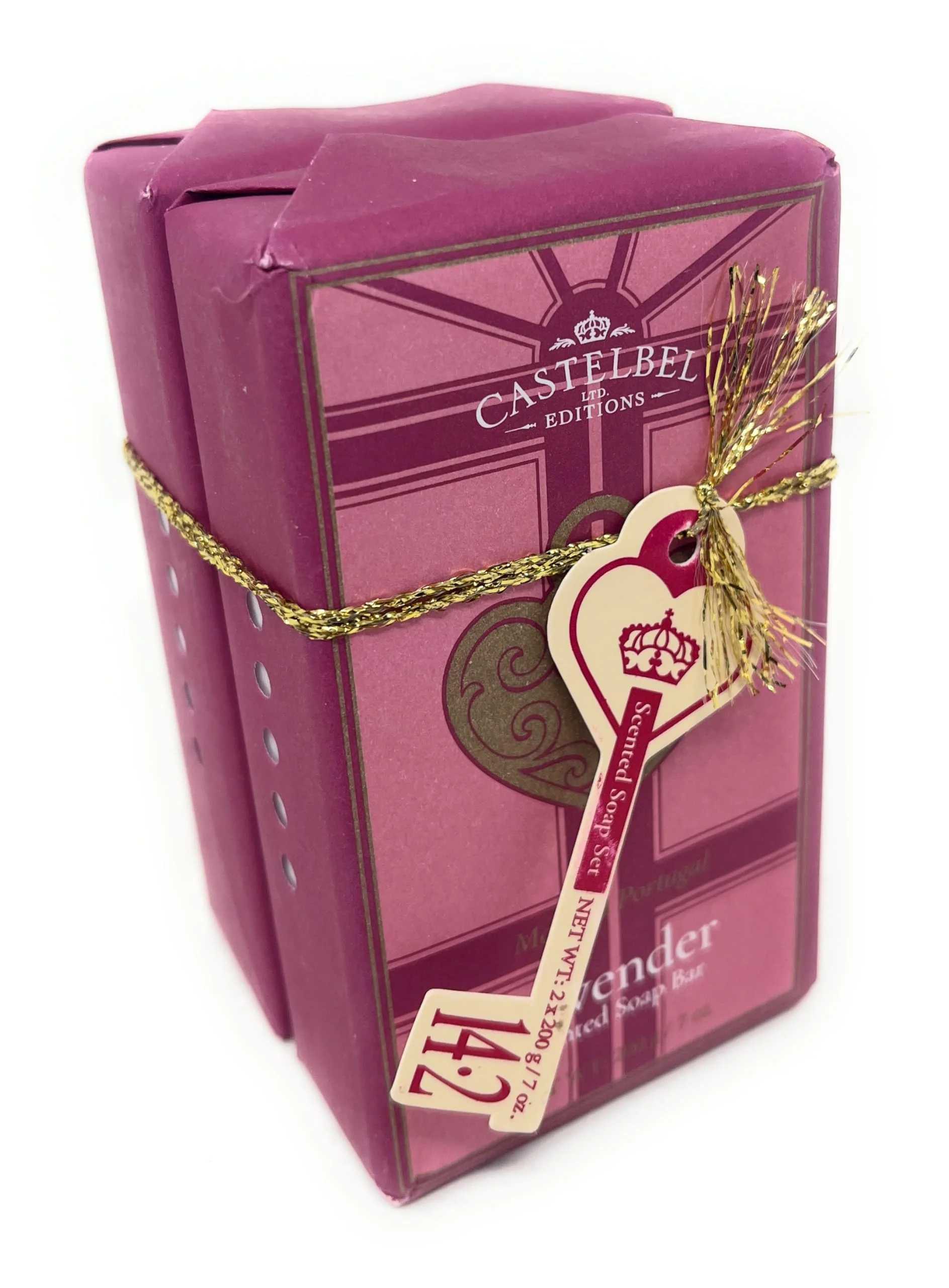 Stylish Castelbel Set of Lavender Fragranced Luxury Soap 2 7-Ounce Bars Detailed