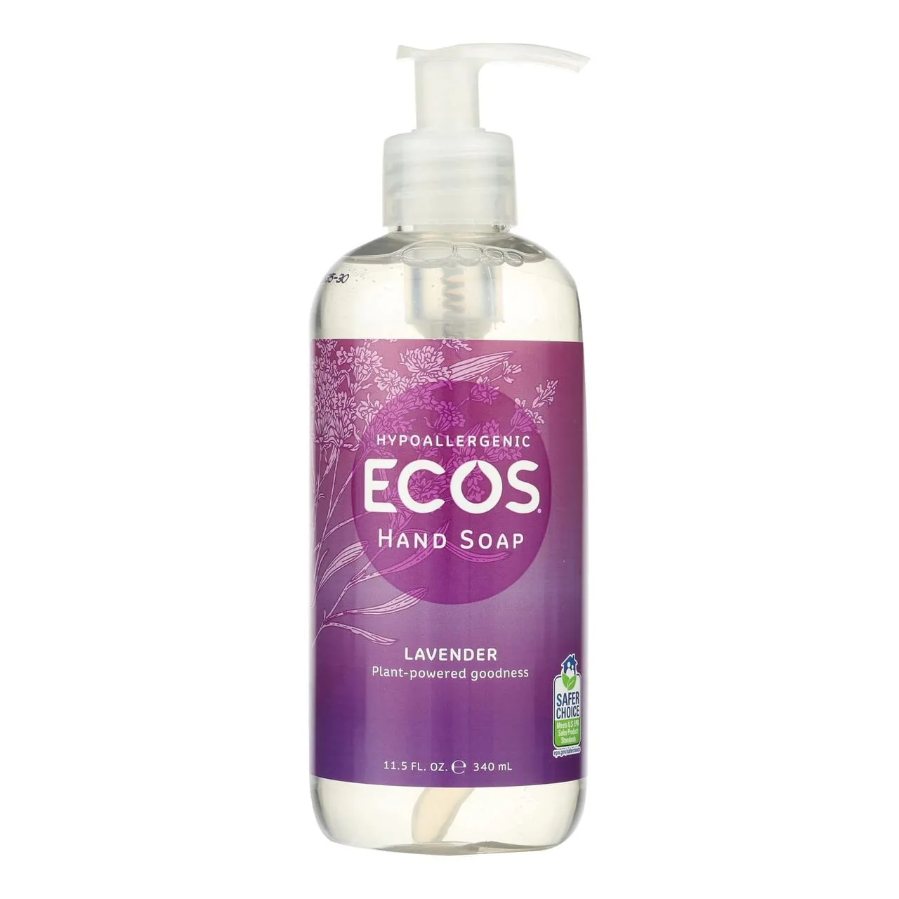 Clean ECOS Hand Soap Lavender 11.5 Ounce Elite