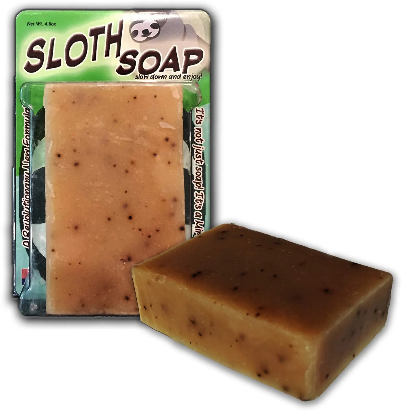 Casual Gears Out Bodacious Bath Sloth Soap Handcrafted Bath Soap Made with Coffee Grounds 1 Bar Fine