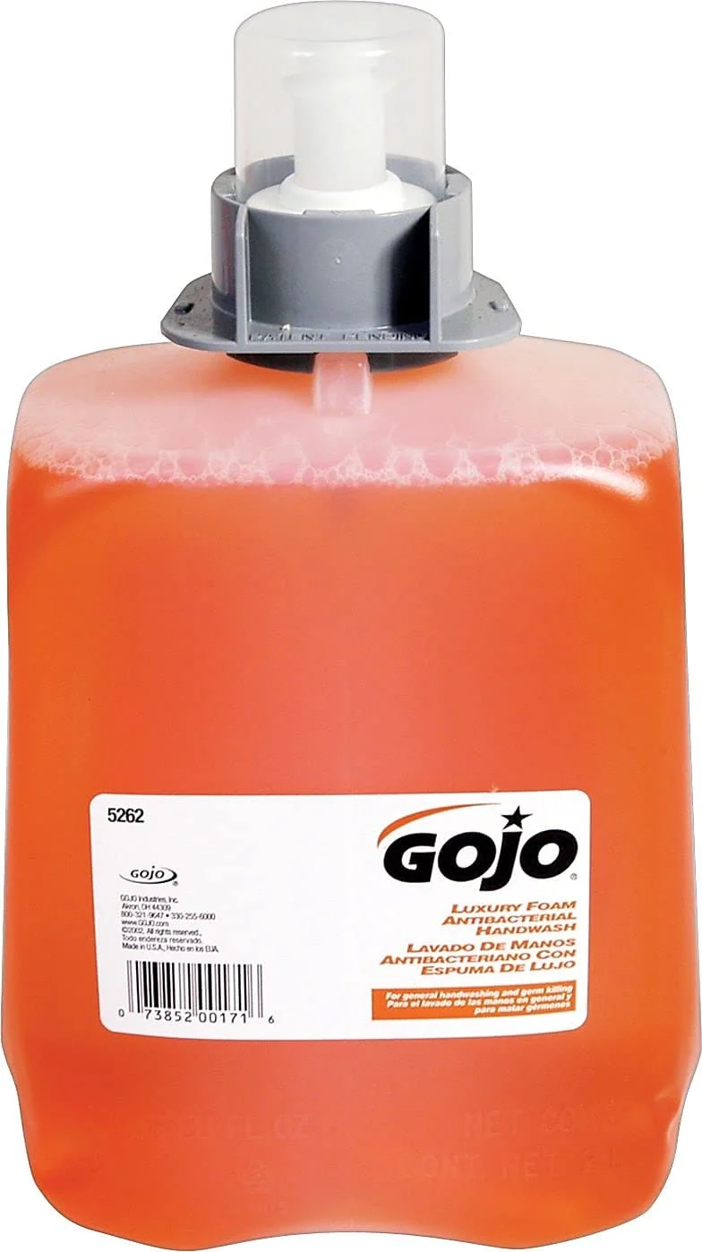 Fine GOJO 5262-02 2000 mL Luxury Foam Antibacterial Handwash FMX-20 Refill Case of 2 Secure