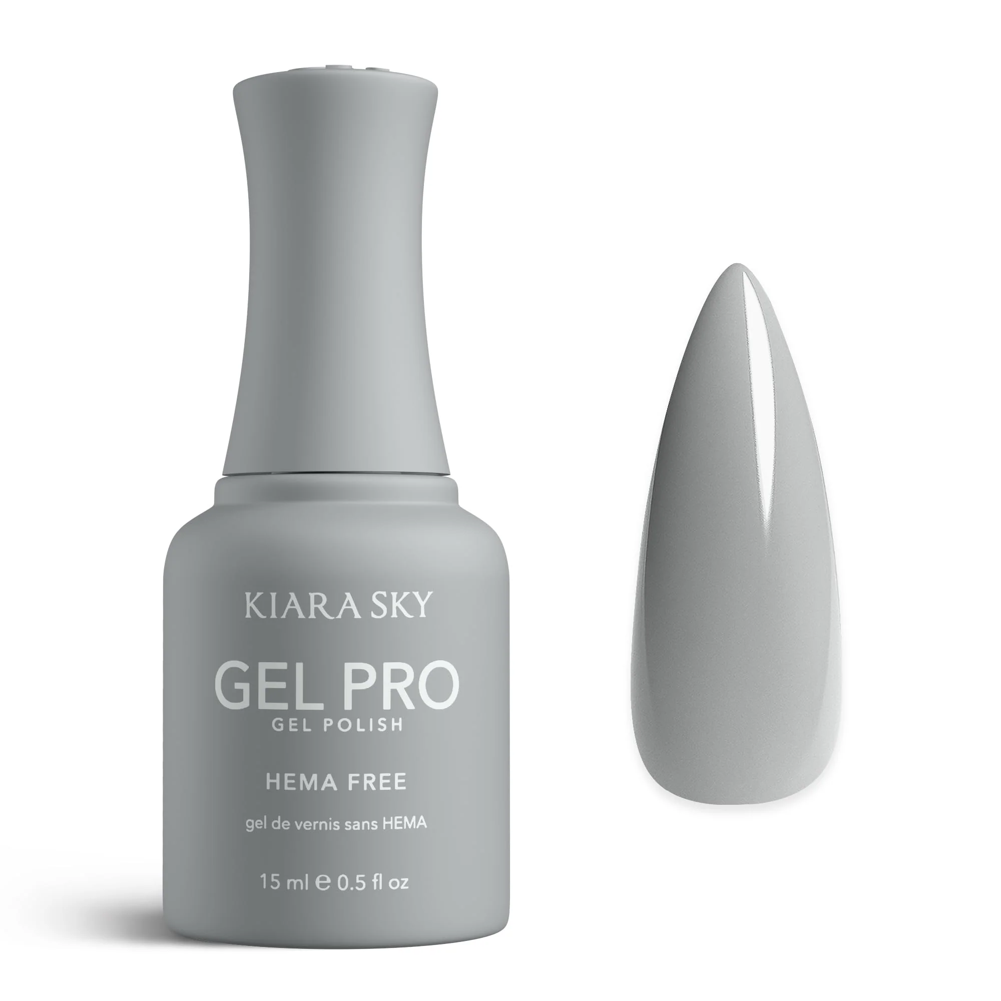 High-Performance KIARA SKY Gel Pro HEMA- Gel Nail Polish Full Coverage 28 Day Wear Self-Leveling UV LED Soak-Off 0.5 fl oz Grey-Cious 101 Detailed