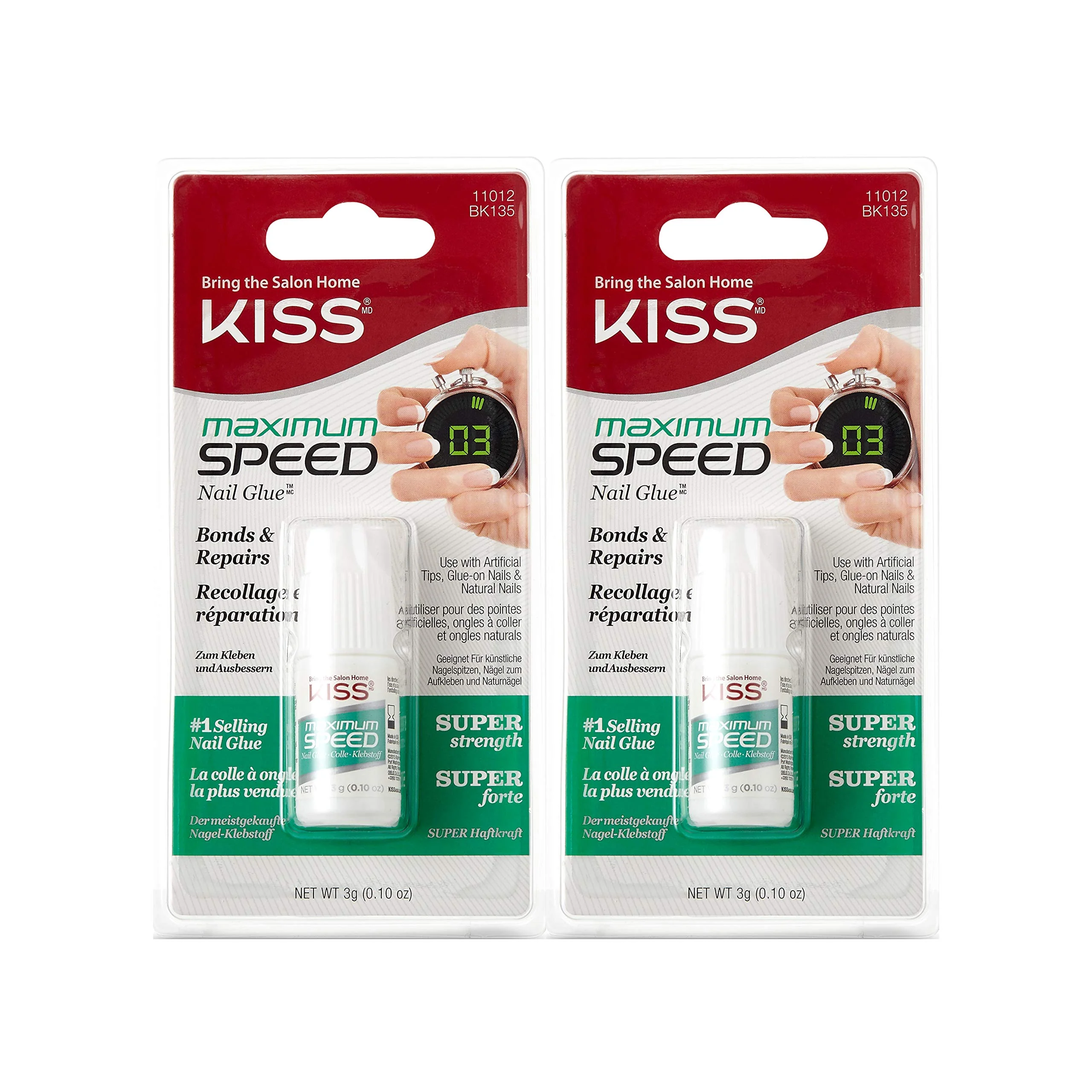 Minimalist Kiss Maximum Speed Nail Glue 2 Pack Premium