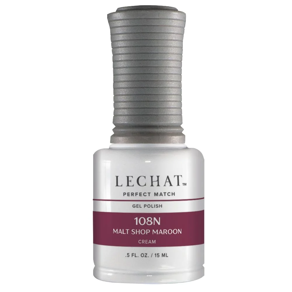 Original Design LeChat Match Gel Polish Malt Shop Maroon 0.5 oz Flexible