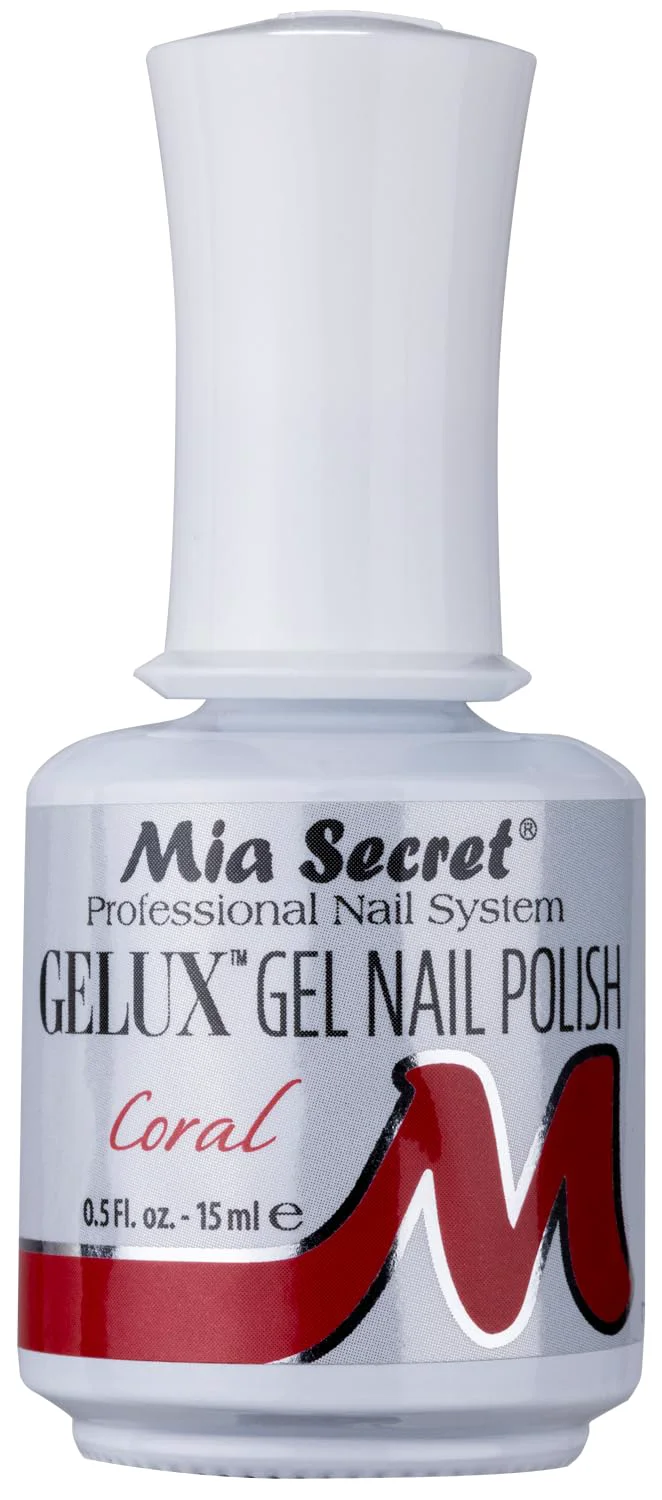 Elegant Mia Secret Professional Nail System Gelux UV Gel Soak off Gel Polish Collection .5 oz- Coral Elite