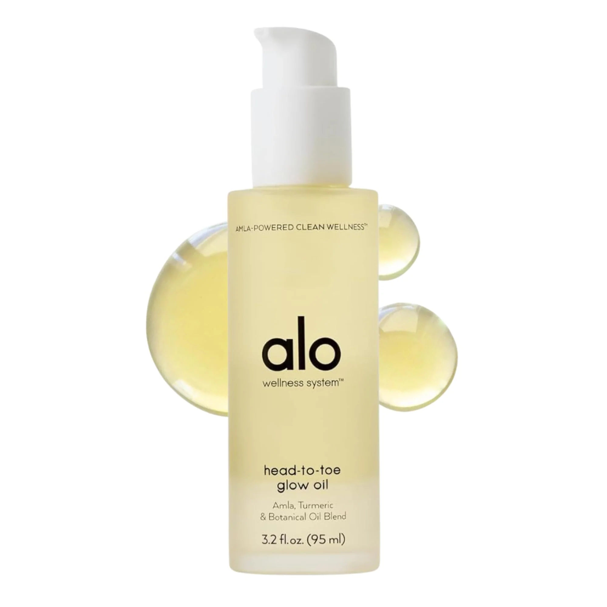 Breathable ALO Head-to-Toe Glow Oil Glow-Boosting Natural Dry Body Oil Jojoba Amla Aloe Vitamin E Hydrates Nourishes Skin Citrus Scent 3.2 Oz Convenient