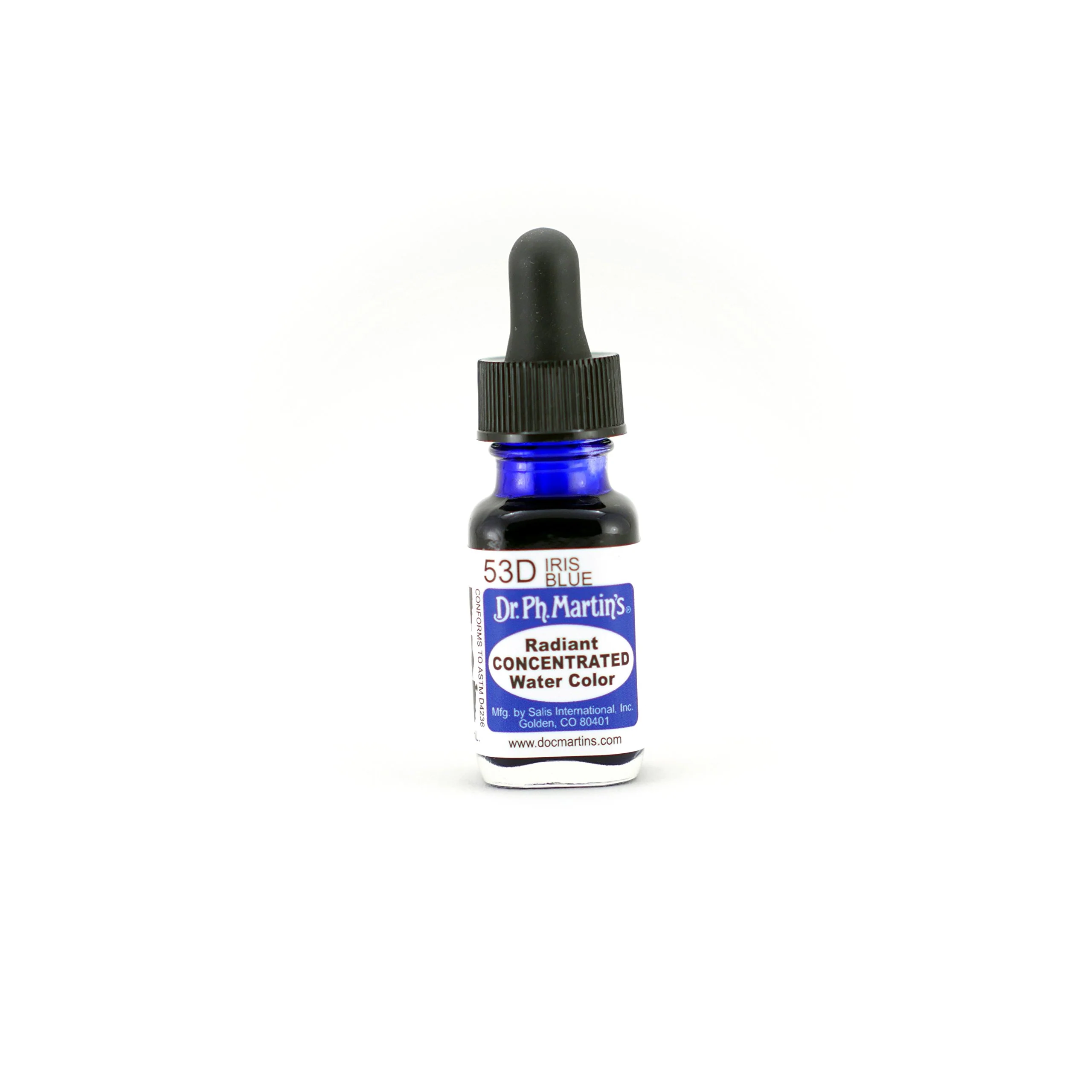 Superior Dr. Ph. Martin's Radiant Concentrated Water Color 53D Watercolor Bottle 0.5 oz Iris Blue 1 Bottle High-Performance