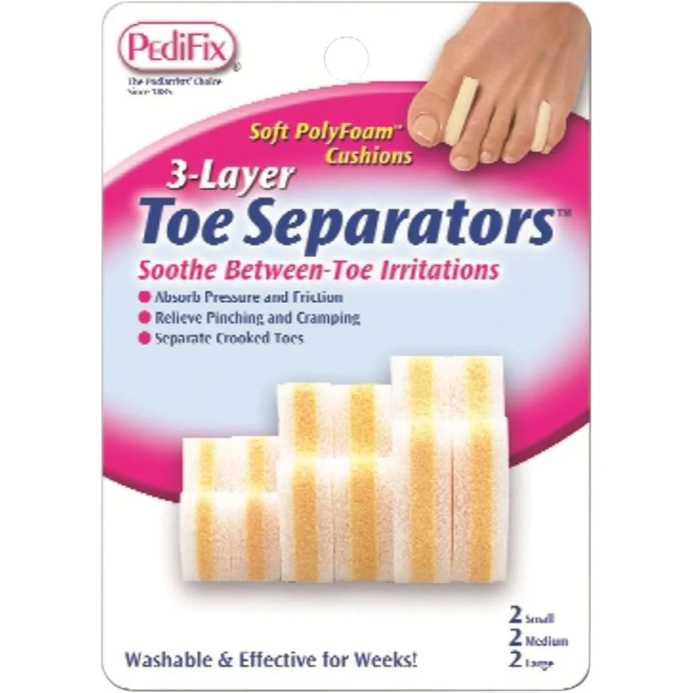 Safe PediFix 3 Layer Toe Separators 6 box Natural