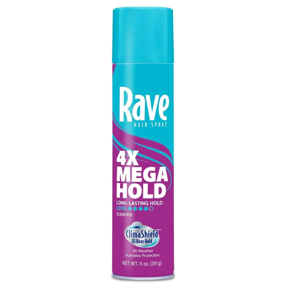 Solid Rave 4X Mega Aerosol Hair Spray Unscented 11 Oz Pack of 1 Convenient