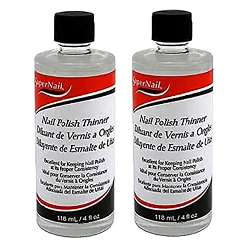 Authentic Super Nail Polish Thinner 4oz 2 Pack Recyclable