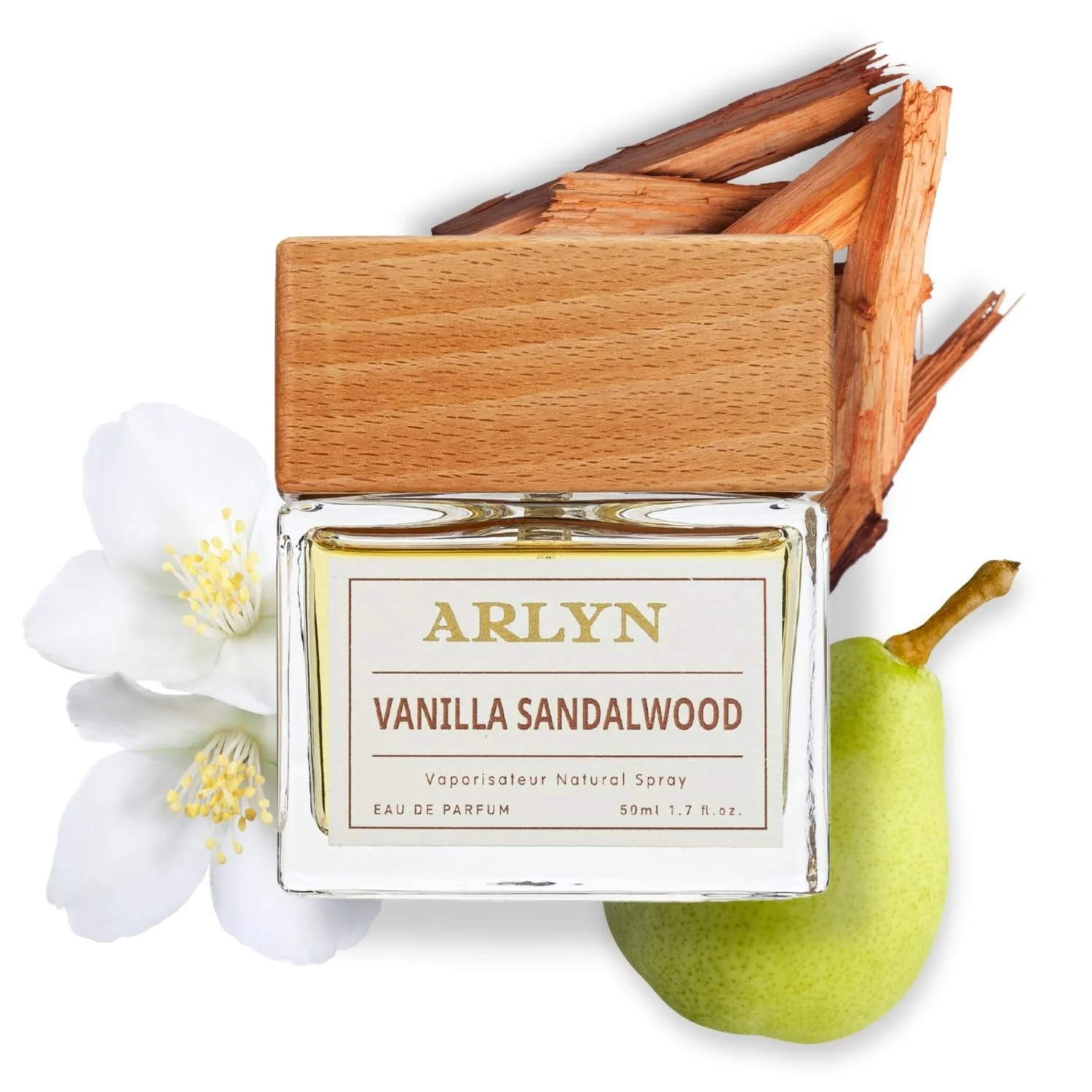 Reusable ARLYN Vanilla Sandalwood Eau De Parfum Inspired by Amo.ua.ge Guid.a.nce Long-Lasting Perfume for Men and Women Vegan Eco-Conscious with Clean Unique