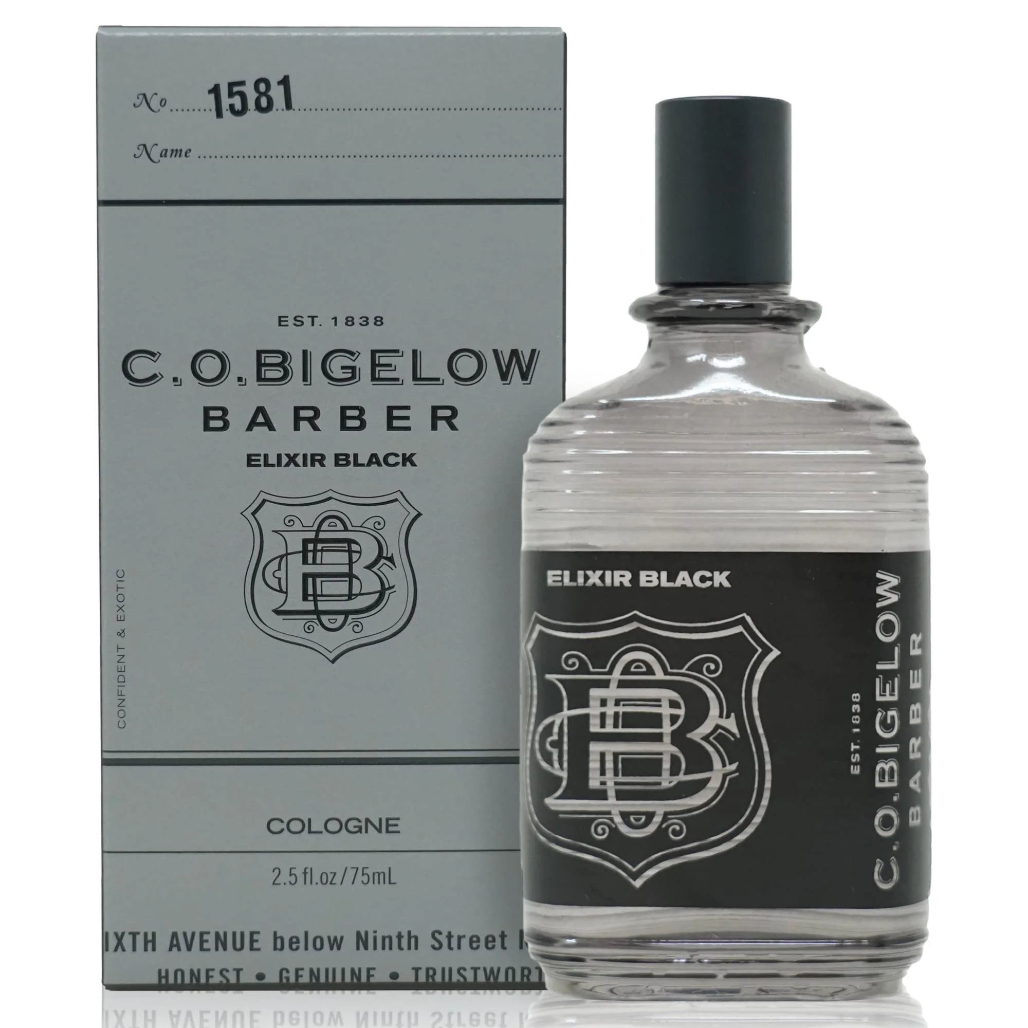 Eco-Friendly C.O. Bigelow Elixir Black Cologne for Men Musk Vanilla Fragrance Long Lasting Men's Cologne Elixir Perfume for Men 2.5 Fl Oz Fashionable