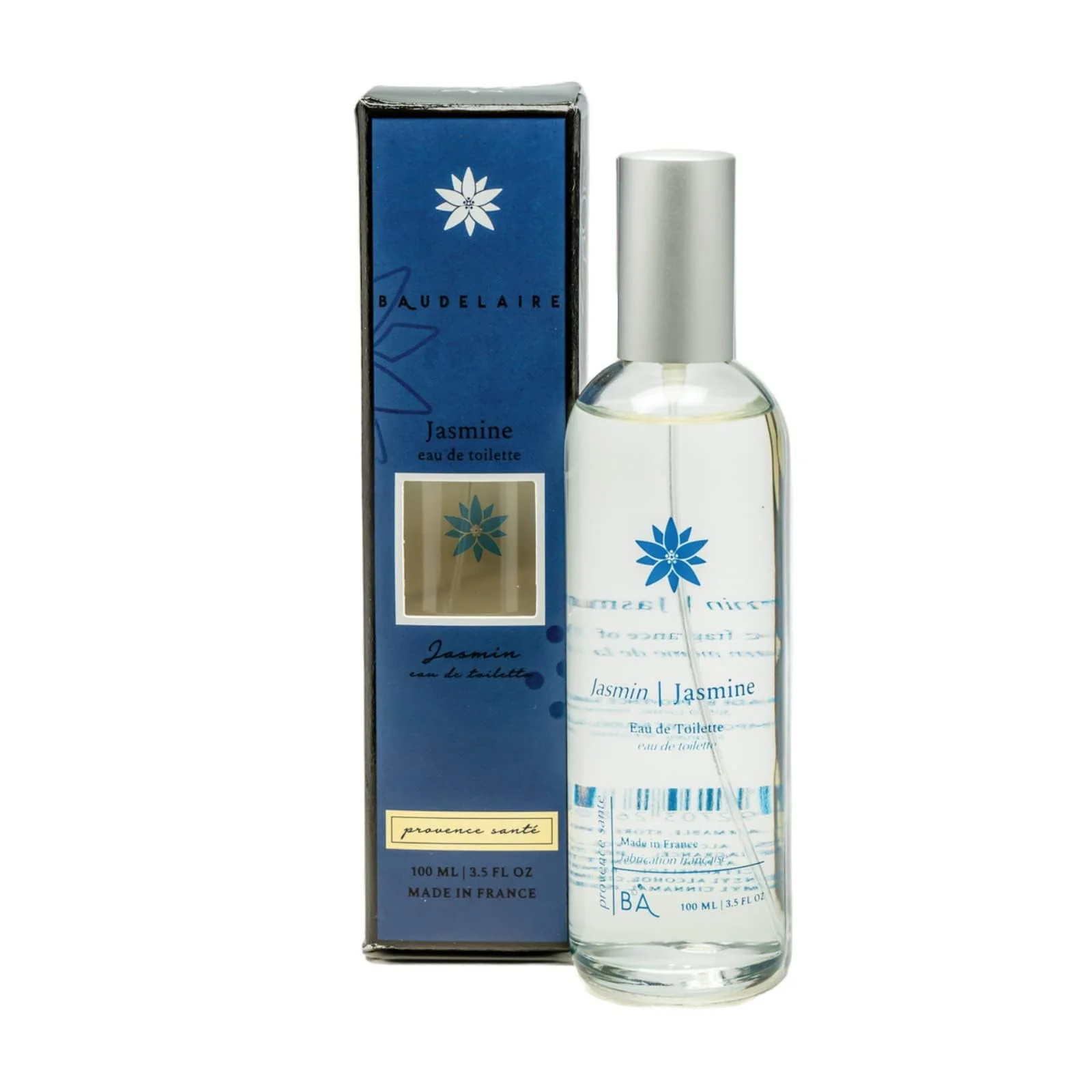 Functional Provence Sante Eau de Toilette Spray - Luxury Long-Lasting Fragrance - Jasmine Scent - Elegant Perfume Gift - Made in France - 3.5 Oz Minimalist