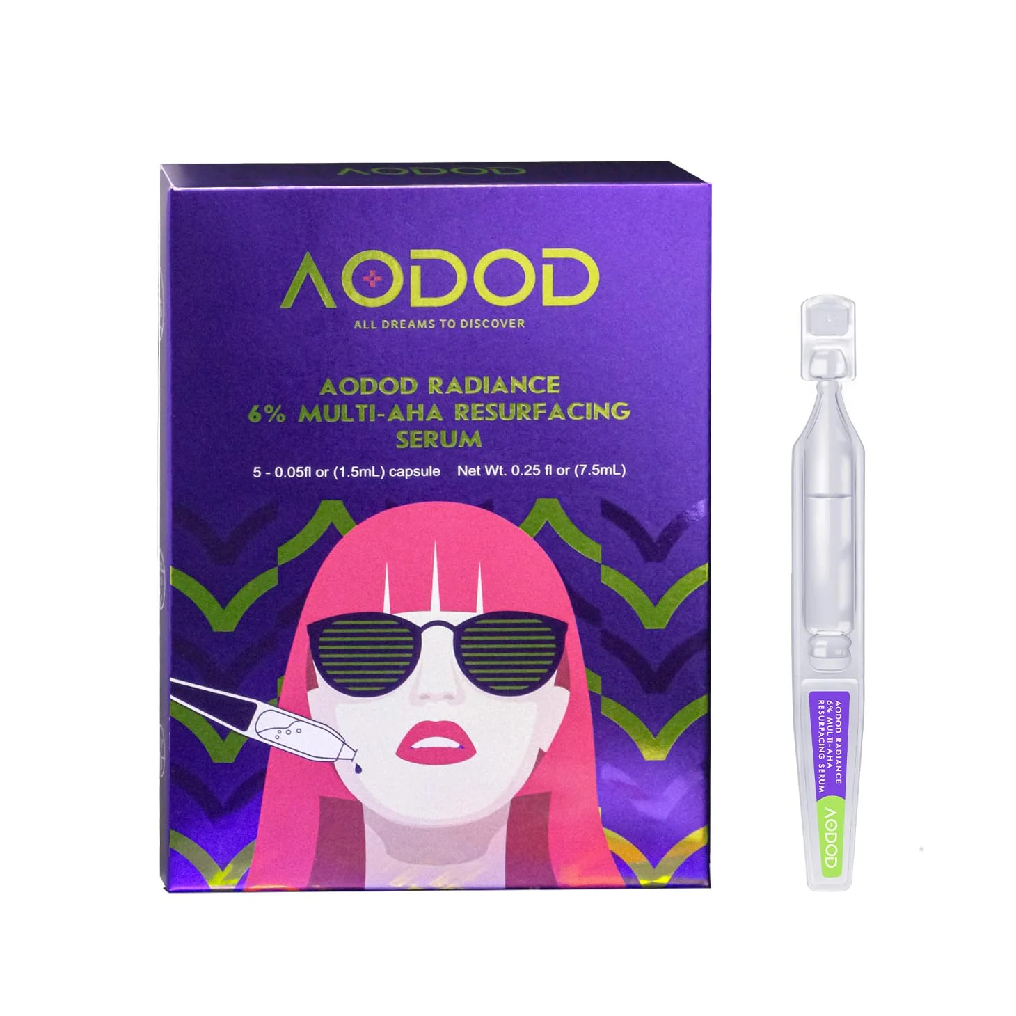 Reusable AODOD 6 multi-acid serum -lactic acid serum azelaic acid salicylic acid multi-acne skin care countrol oil reduce acnes Organic