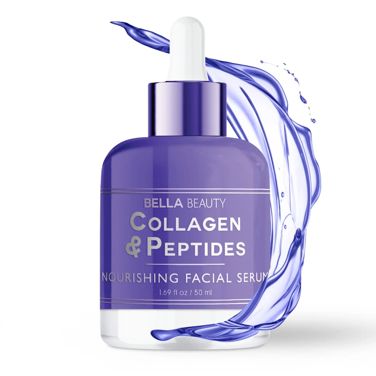 Practical Bella Beauty Collagen Peptides Nourishing Facial Serum - Stimulates Collagen Reduces Fine Lines Wrinkles Deeply Hydrates - Dermatologist Tested Unique