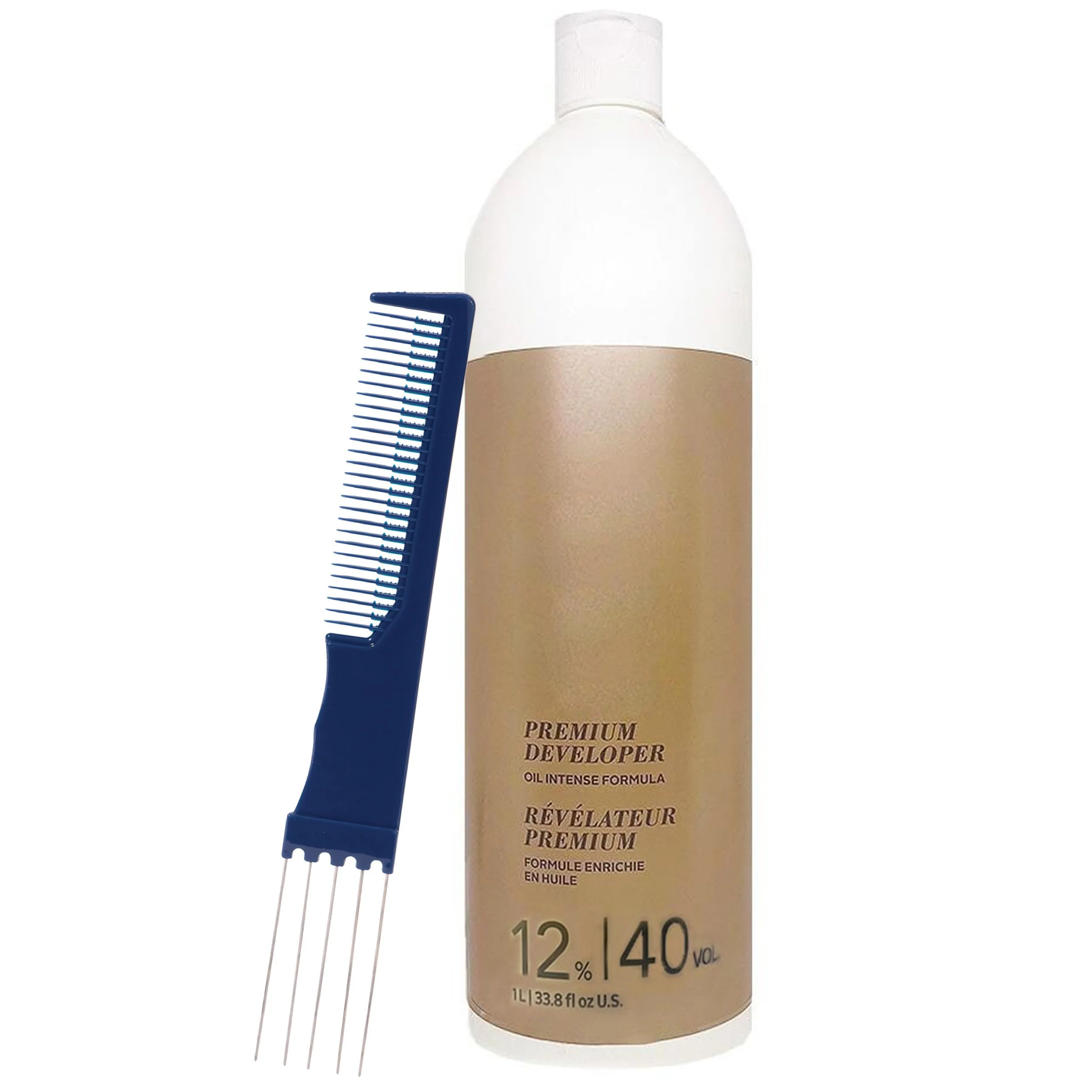 Selected Blonde Me Developer 12 40 Vol 1 Liter with Dual Purpose Comb Breathable
