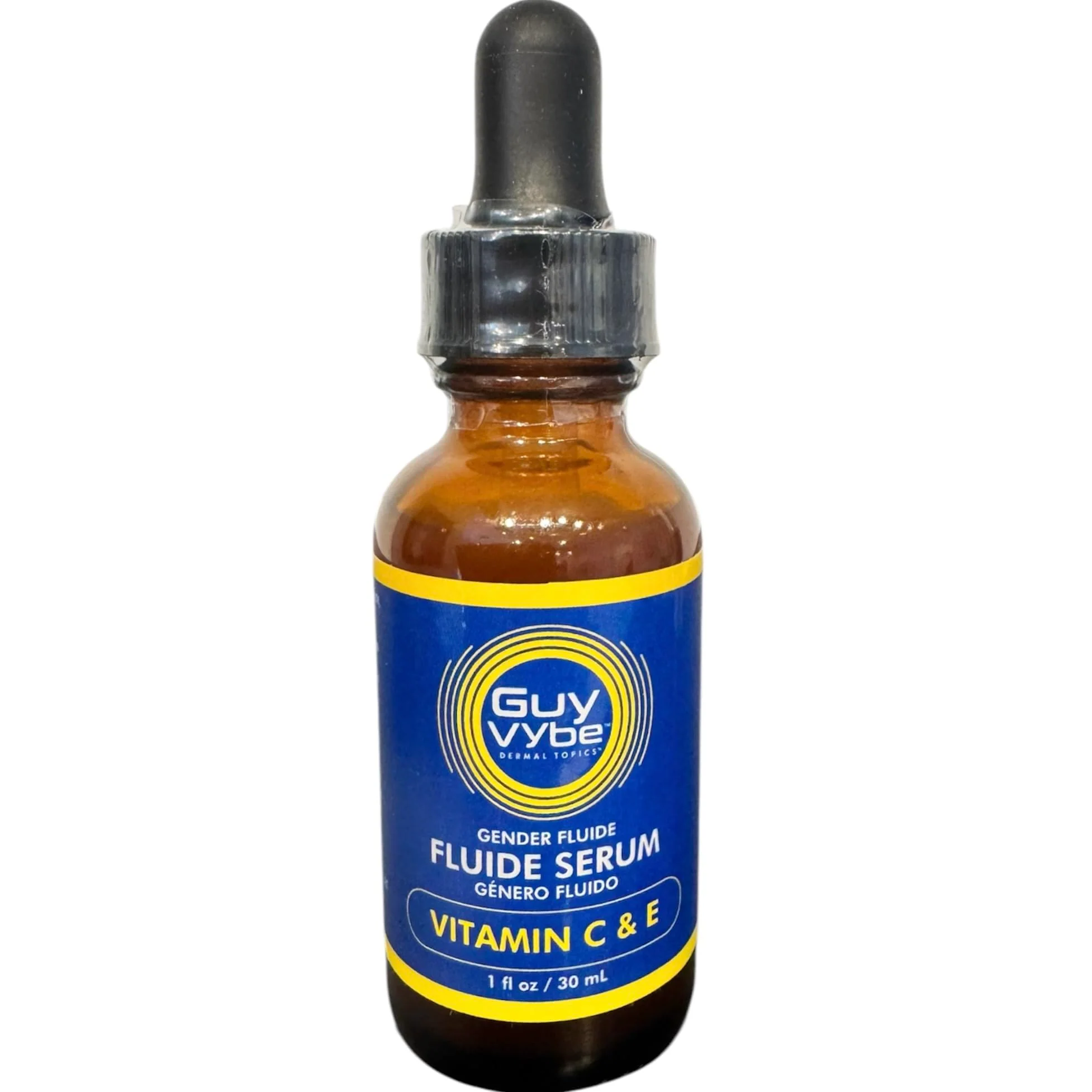 Artisan Guy Vybe Fluide Serum for Men's Skin 1oz. 30mL Hyaluronic Acid Vitamin C Vitamin E Non-Oily Skin Serum for All Skin Types Reduces Redness Fashionable