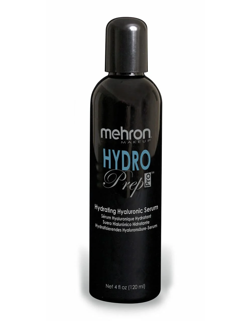 Easy-to-Use Mehron Hydro Prep Pro Hydrating Hyaluronic Acid Serum Moisturizing and Hydrating Hyaluronic Face Serum for Face Gel Makeup Primer 4 fl oz 120 ml Minimalist