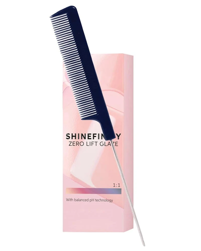 Secure Shinefinity Zero Lift Glaze 10 36 Vanilla Flash Demi-Permanent Hair Color 2oz and M Hair Designs Tail Comb Bundle Fast