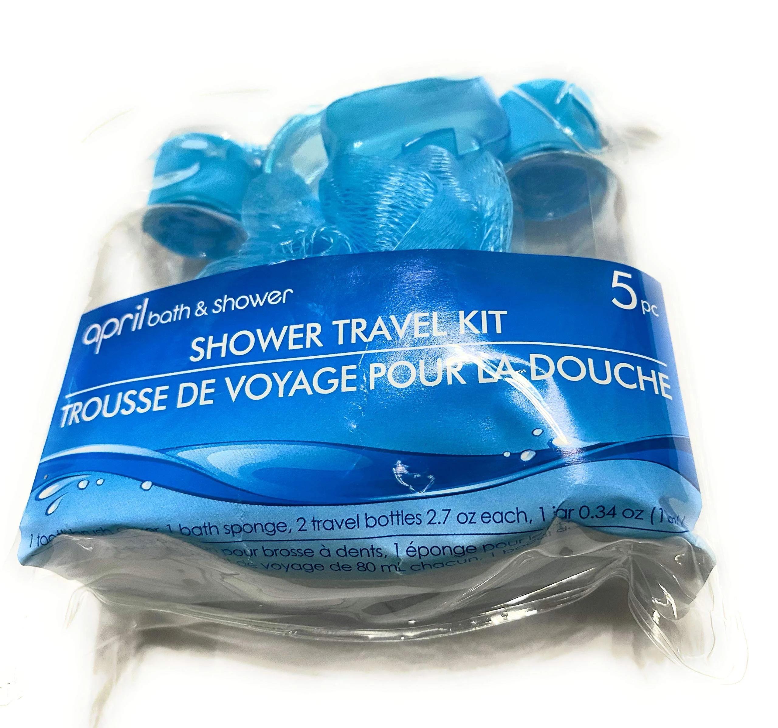 Comfortable 5pc April bath and shower travel kit High-Grade