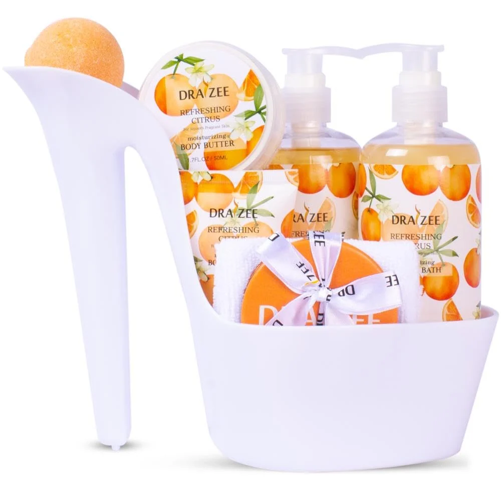 Efficient Draizee Heel Shoe Spa Gift Basket for Women 8 Pc Citrus Scented Innovative
