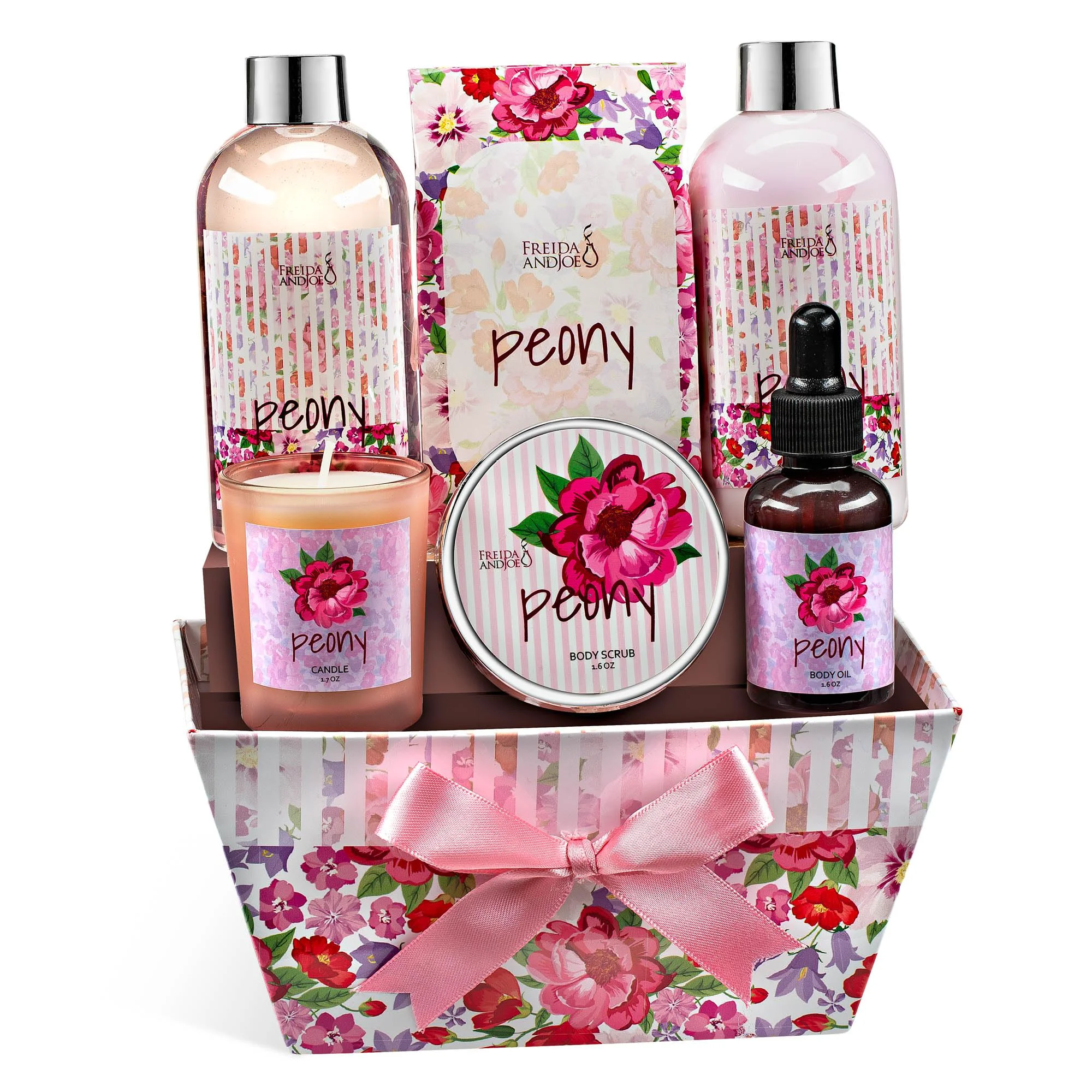 Casual Bath and Body Gift Set for Women Peony Floral Fine