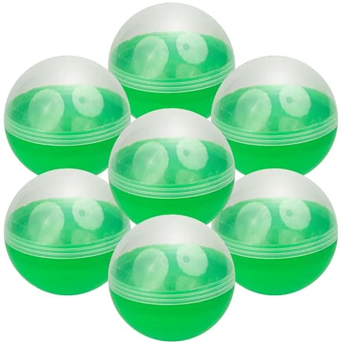 Unique Entervending Vending Machine Capsules - 3 Empty GREEN Plastic Capsules - Toy Capsule - 14 Round Large Easter Eggs - Bath Bombs Molds - Party Favors Trusted