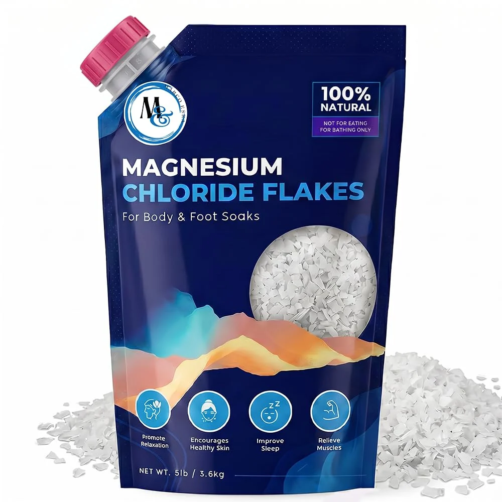 Flexible Dead Sea Magnesium Flakes Bath Foot Soak Unscented - 5 lb Minimalist