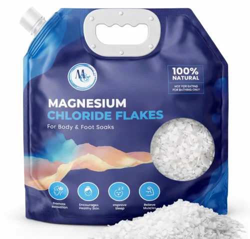Professional Dead Sea Magnesium Flakes Bath Foot Soak Unscented - 10 lb Clean