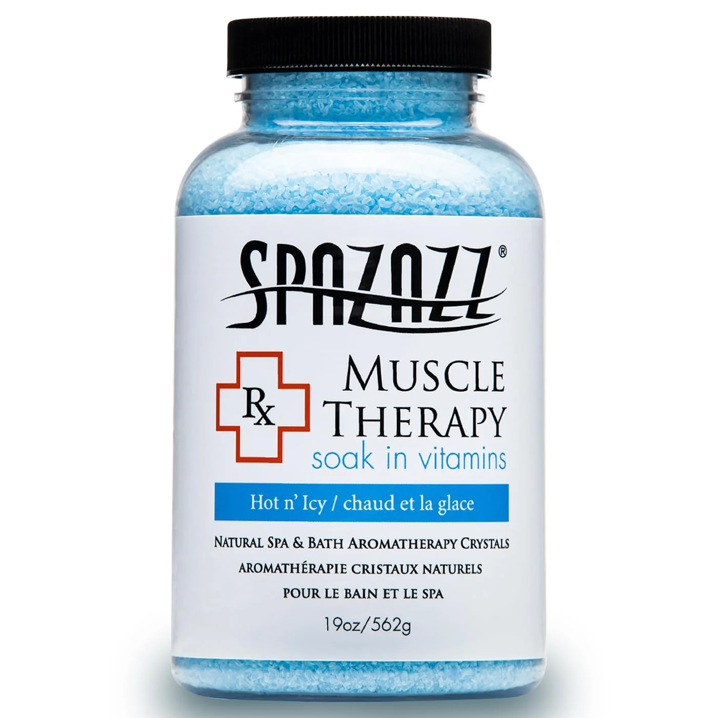 Next-Generation Spazazz Armotherapy Hot Tub Rx Muscle Therapy Natural Spa Bath Salt Crystals 19oz- Hot 'N ICY - with Magnesium Arnica - Safe for All Spa and Hot Lightweight