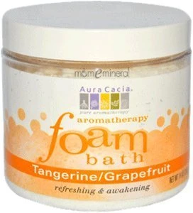 Safe Aromatherapy Foam Bath Tangerine Grapefruit 14 oz from Aura Cacia Eco-Friendly