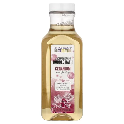 Selected Aura Cacia Comforting Geranium Bubble Bath 13 Ounce Modern