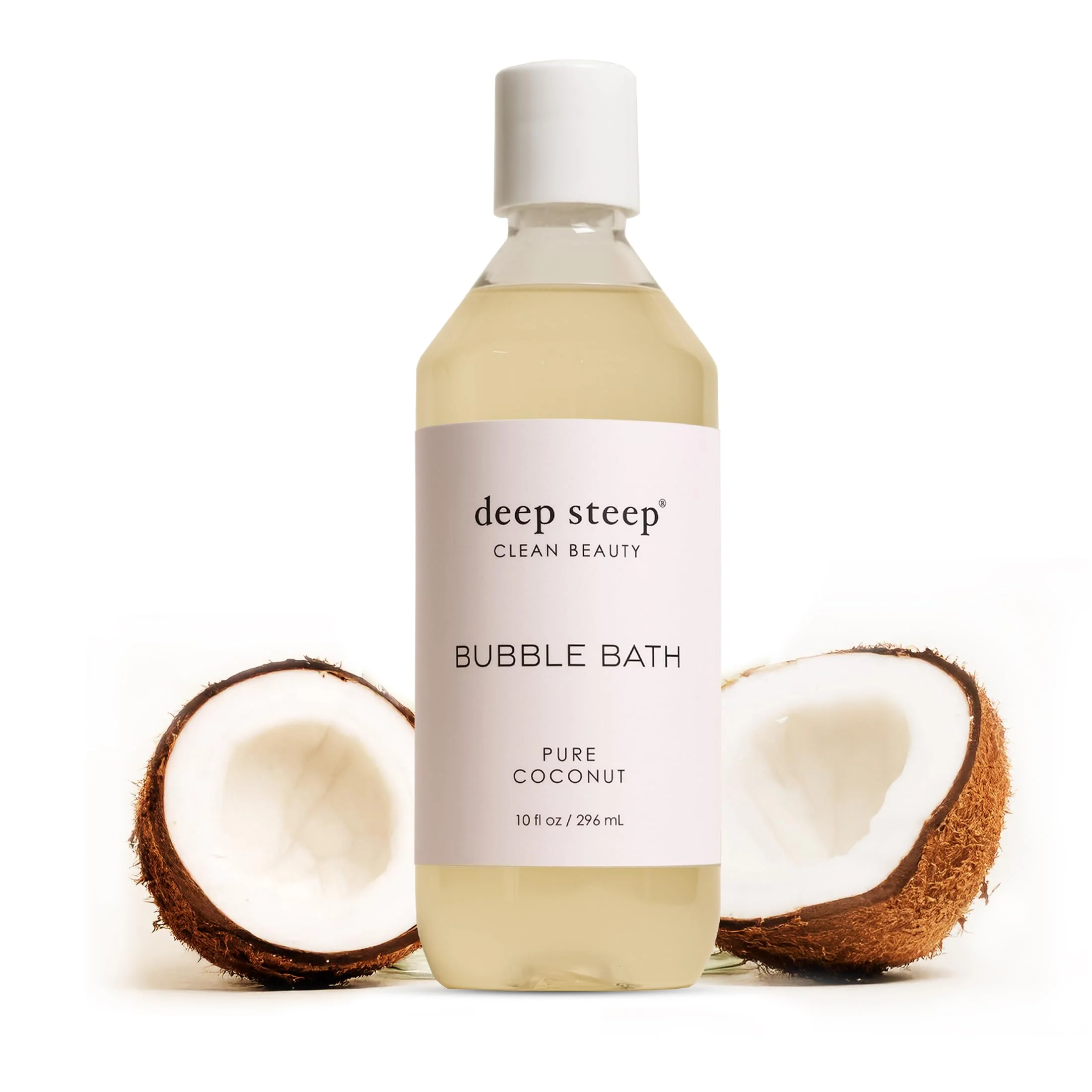 Responsible Deep Steep Bubble Bath Pure Coconut 10 oz - Soothing Soak with Shea Butter Argan Oil Aloe Vera Coconut Oil - Vegan Sulfate- PH-Balanced Flexible